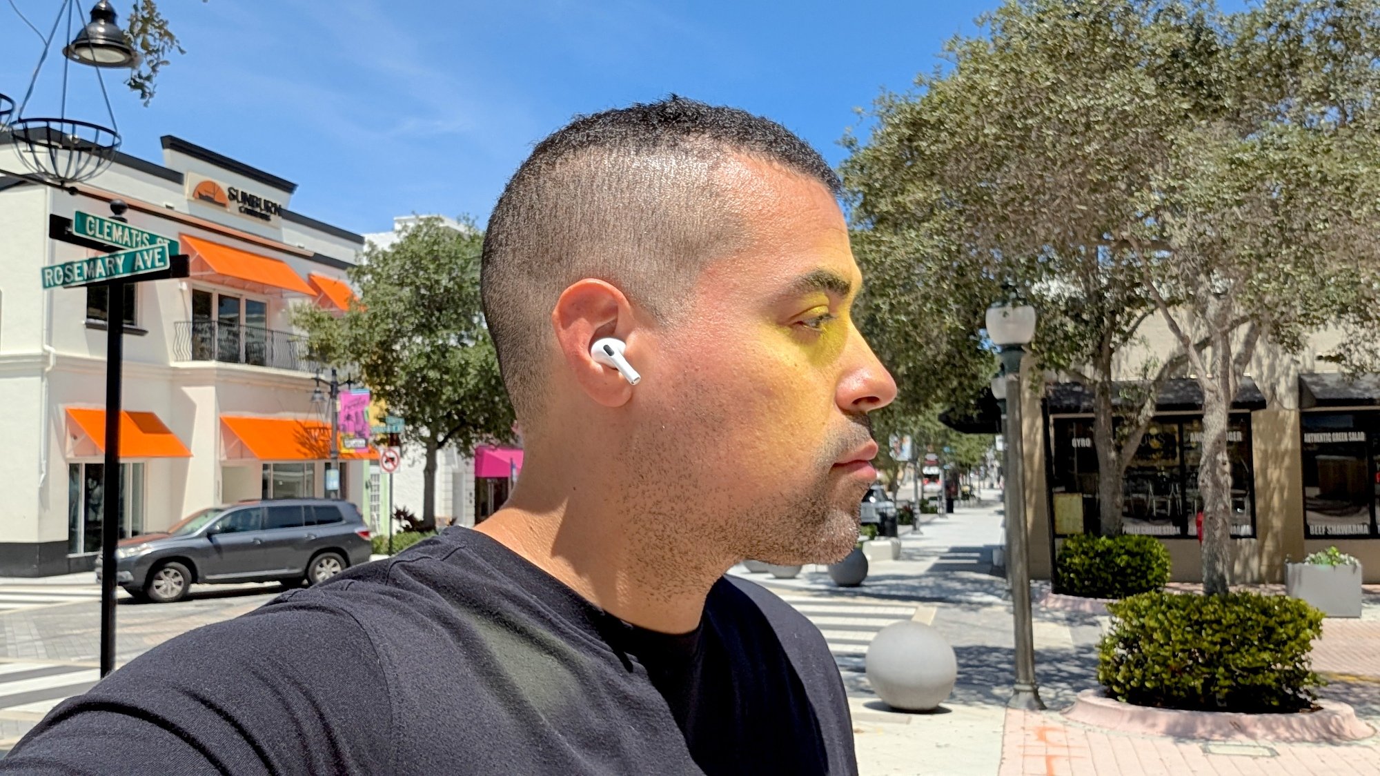 author wearing airpods pro 2