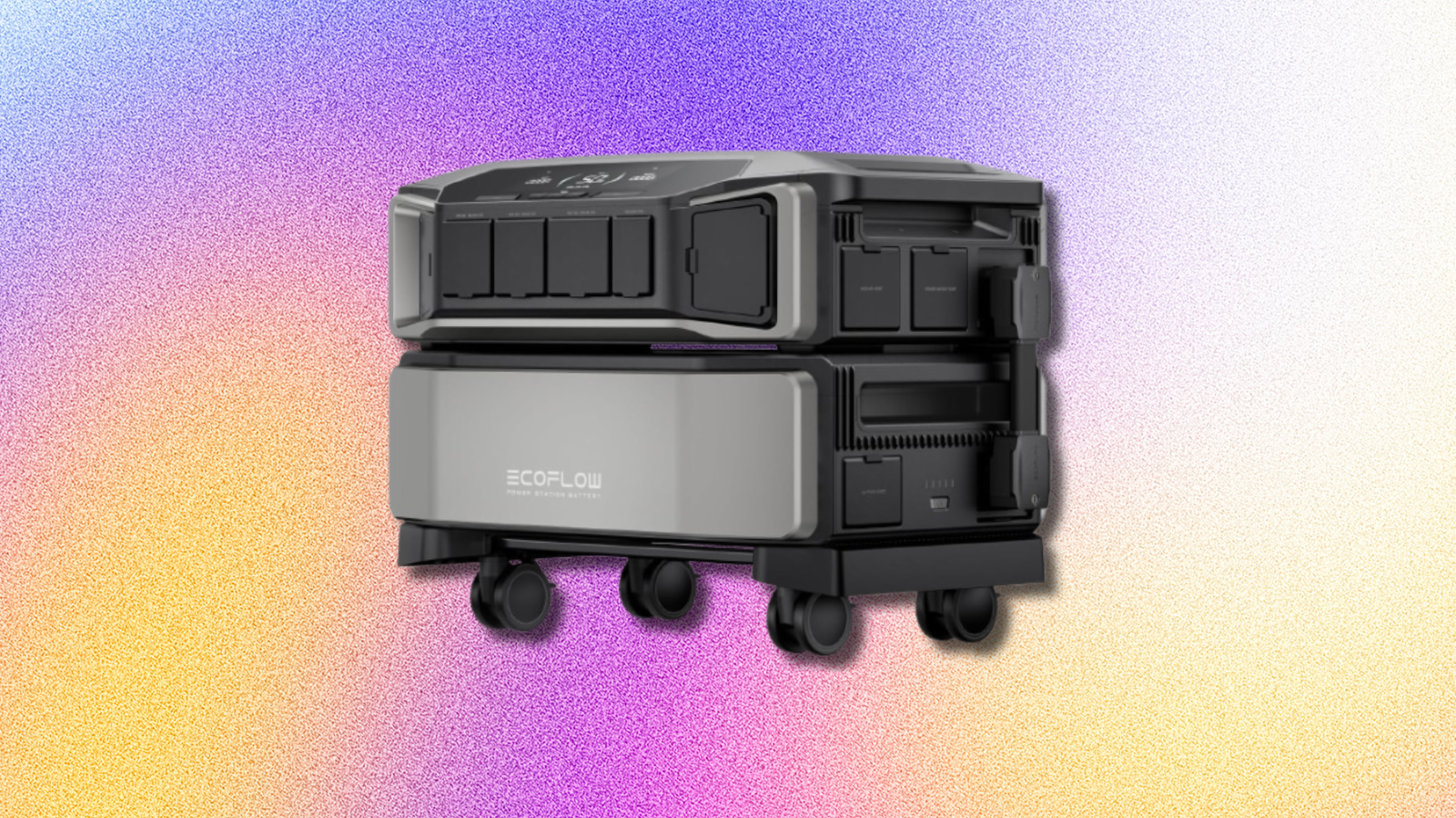 EcoFlow Delta Pro Ultra with colorful textured background