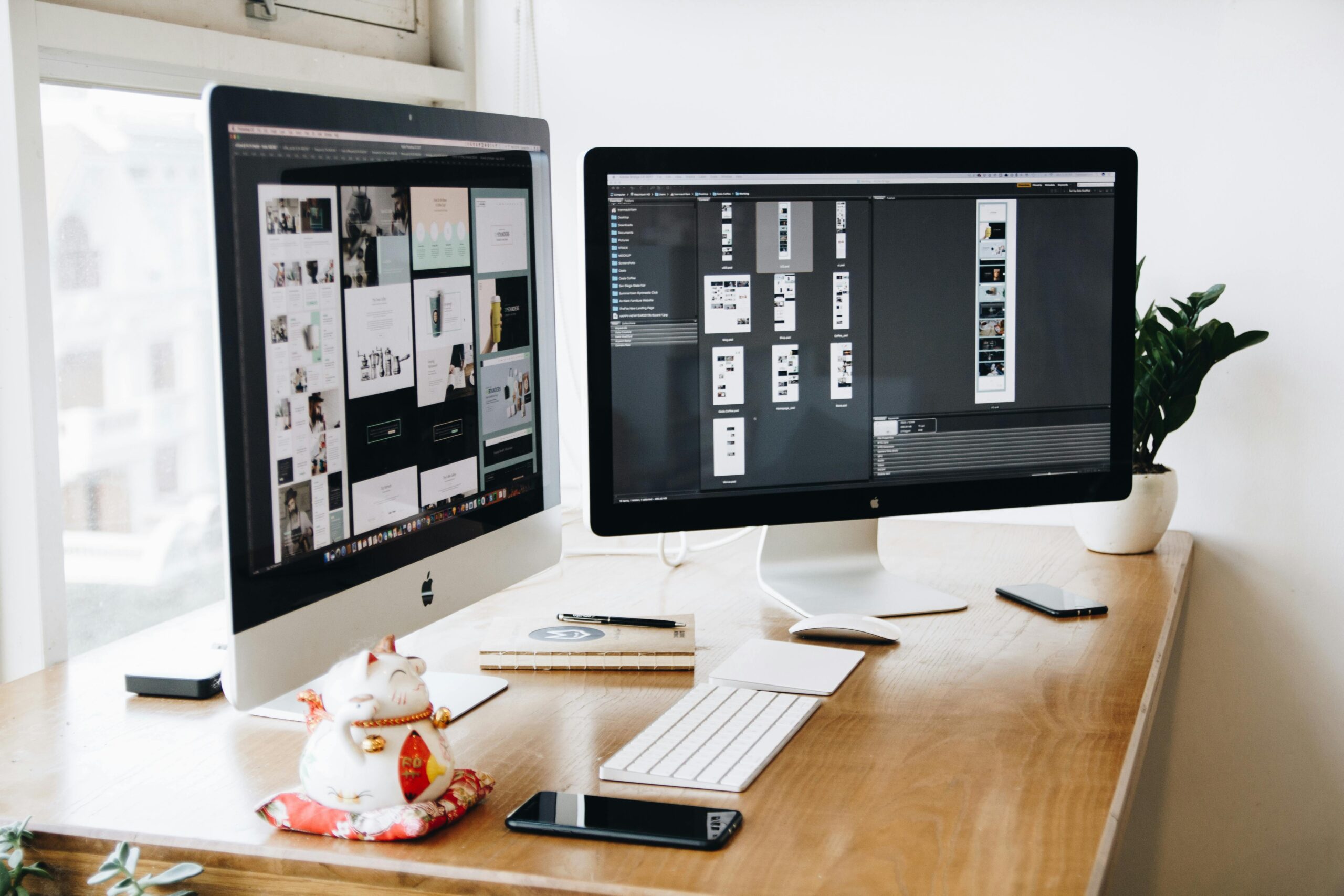 Website builder on screens