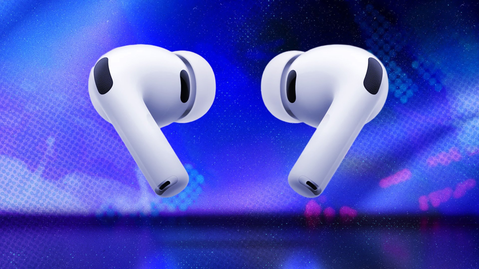 airpods pro 3 against blue background