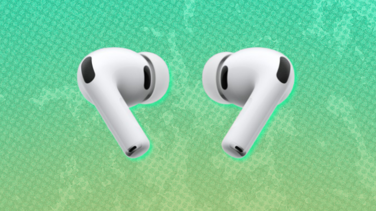 Apple AirPods Pro 3 with teal background
