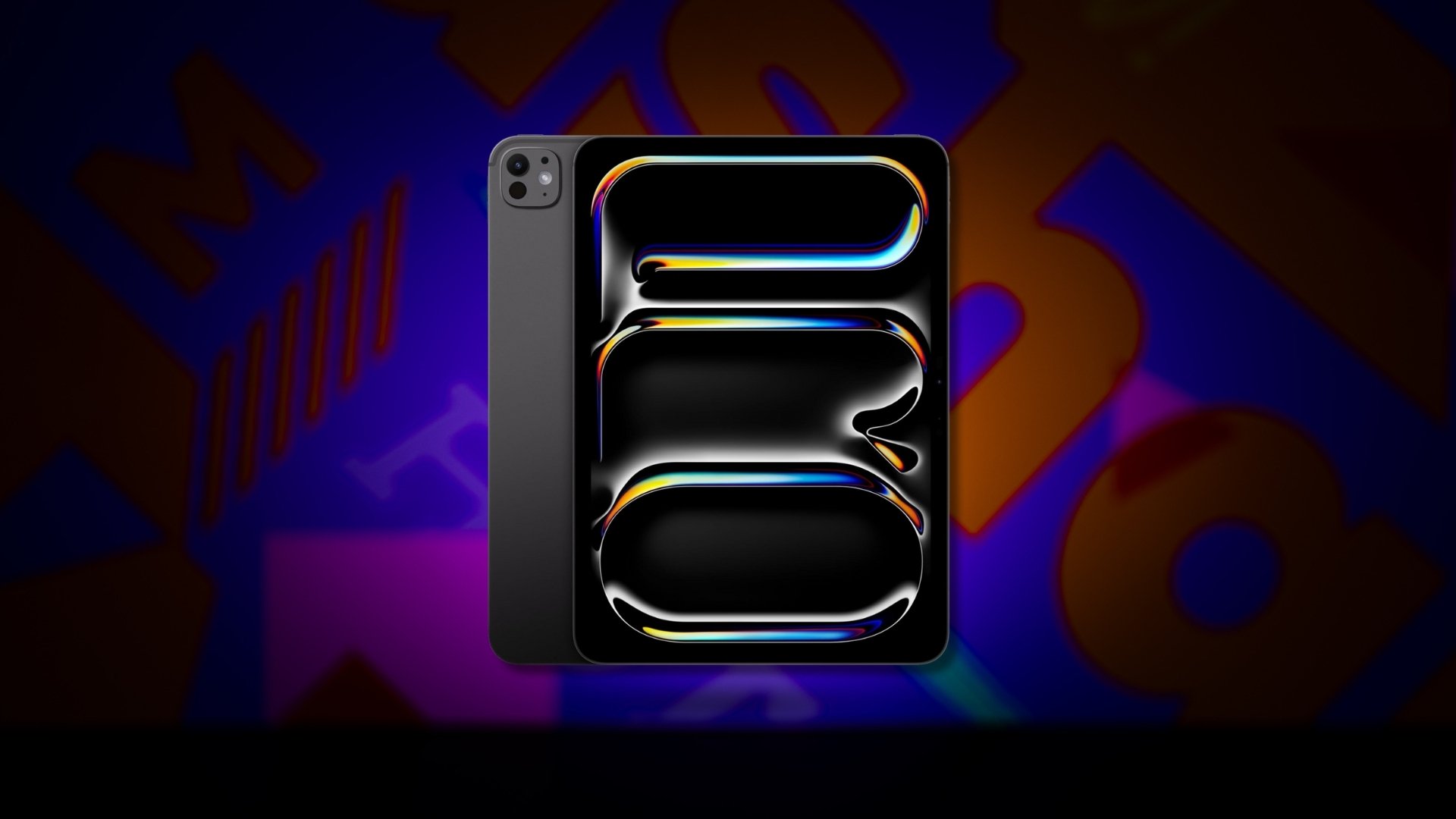 Apple iPad Pro on blue background