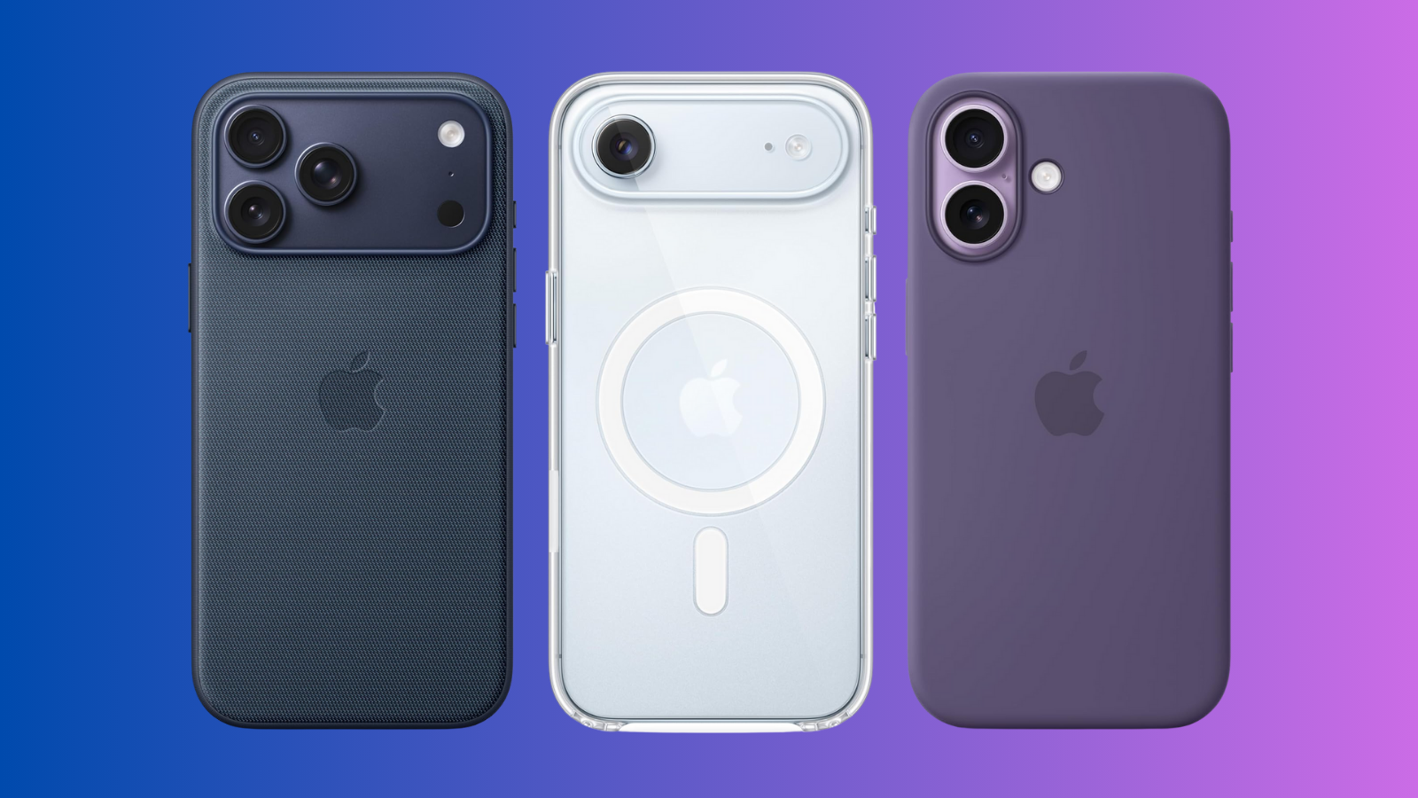 three apple iphone 17 and iphone air cases