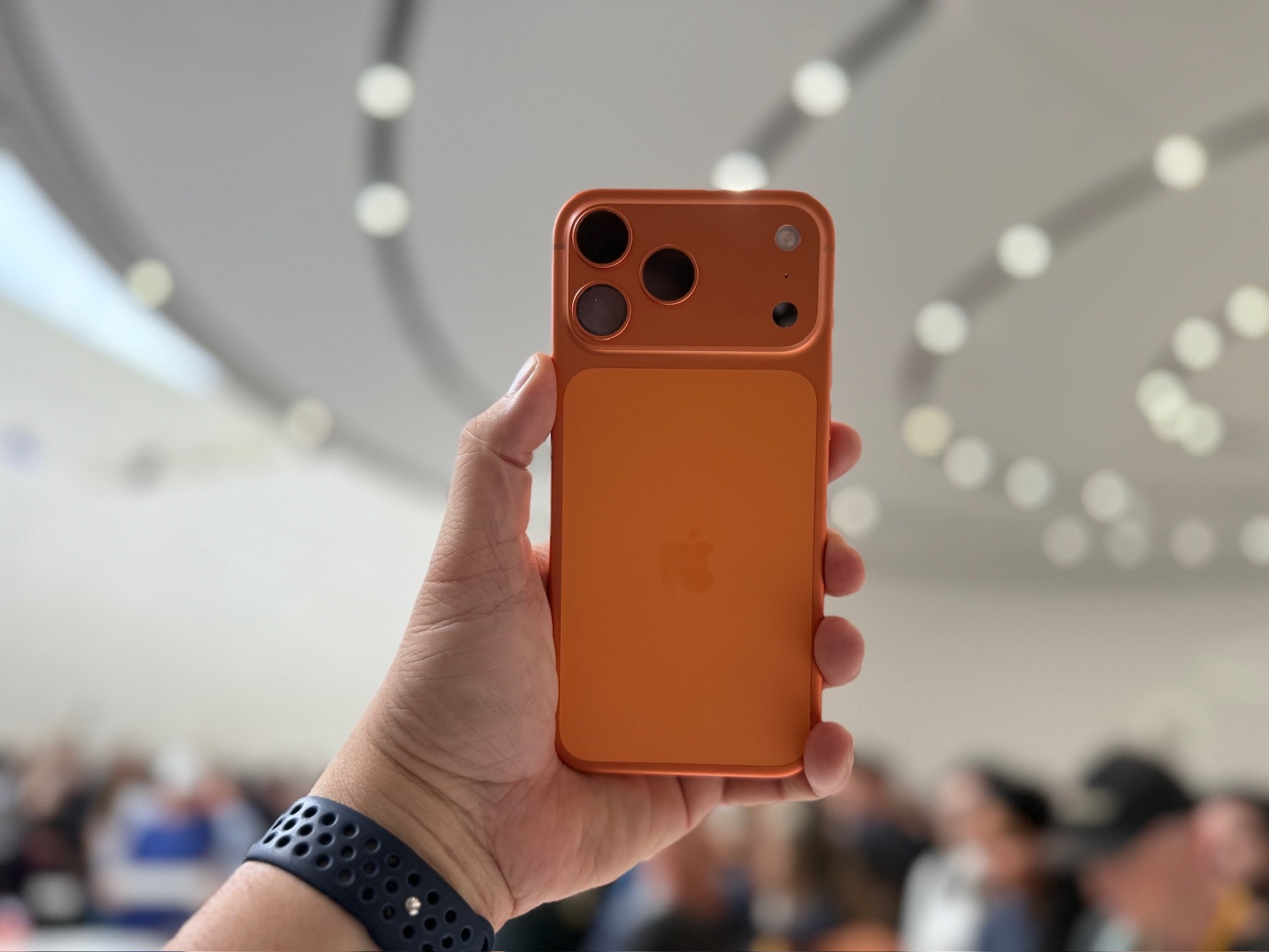 iphone 17 pro max in cosmic orange