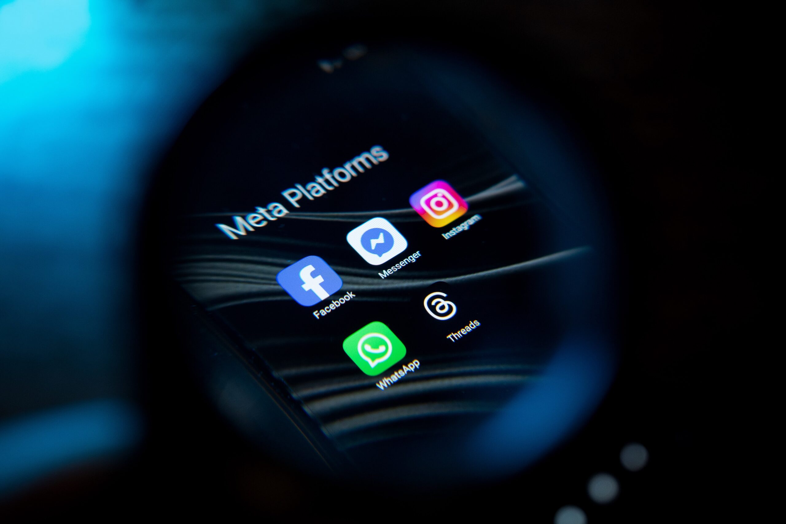 Meta platforms display on a smartphone screen in this photo illustration in Chania, Greece, on March 26, 2025.