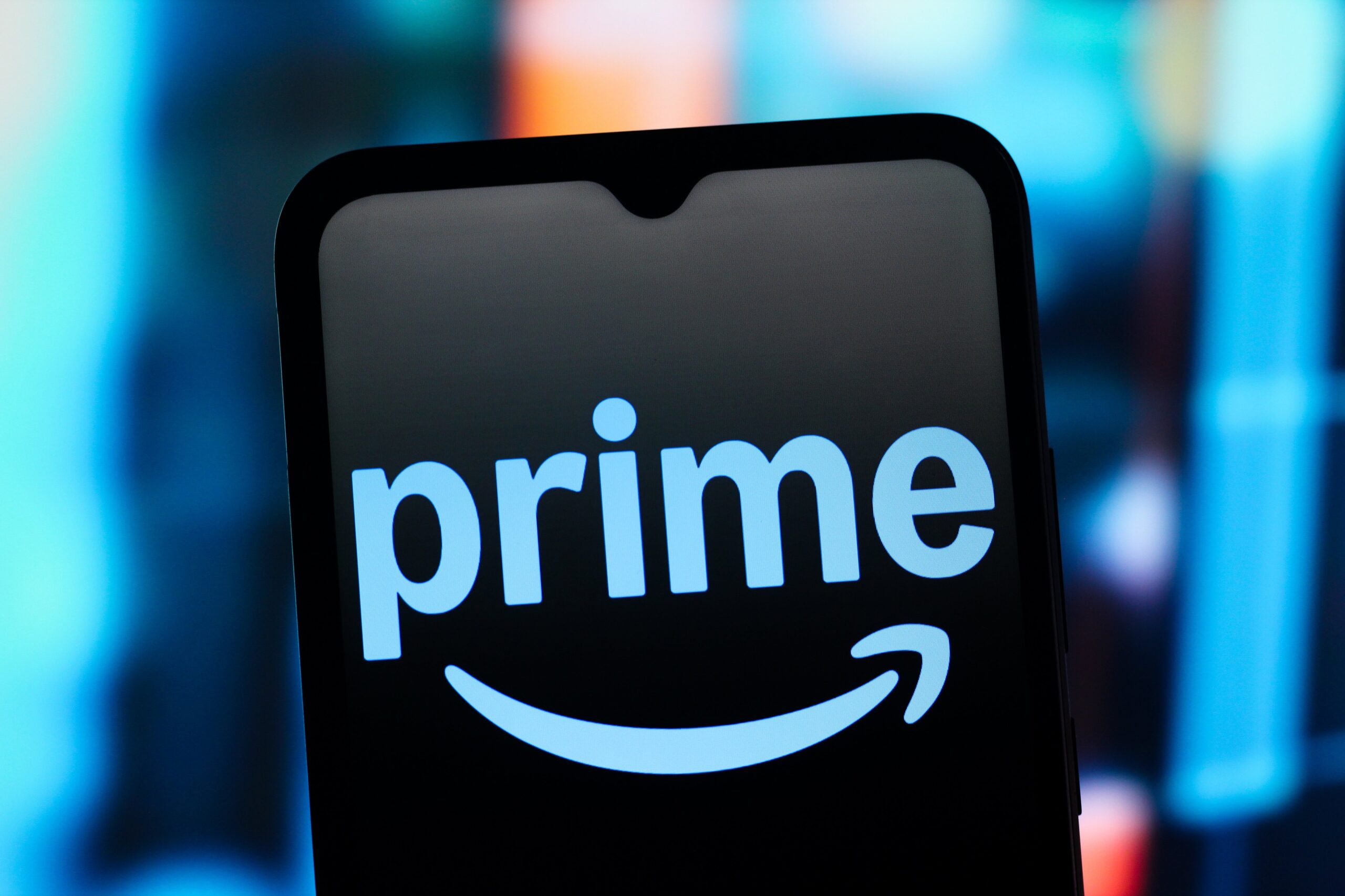 amazon prime logo on a phone