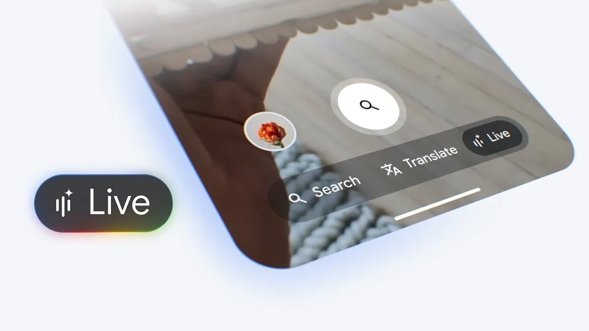 google search live tool on phone screen