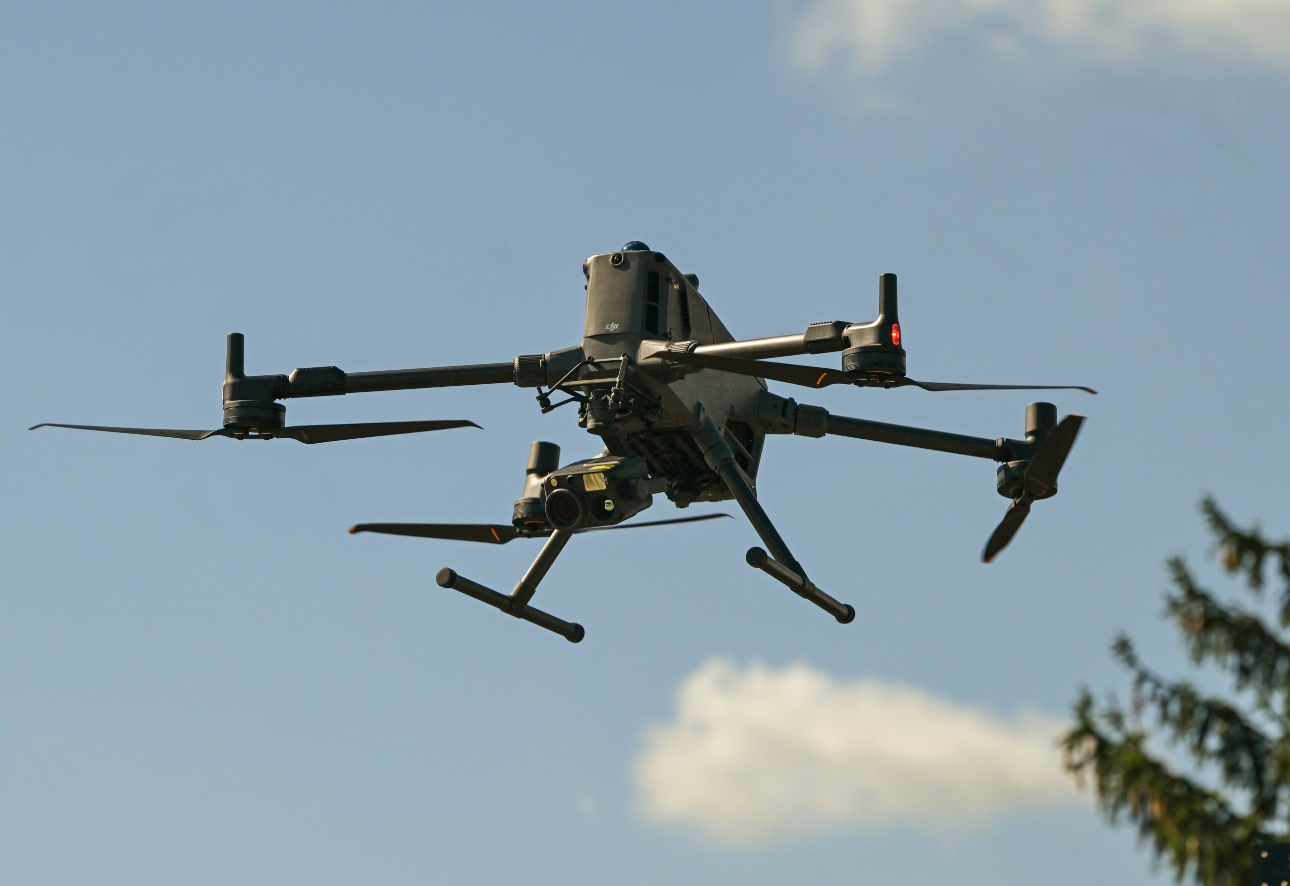 A DJI drone used by Polish Army soldiers assigned to the 3rd Podkarpacka Territorial Defense Brigade during a training