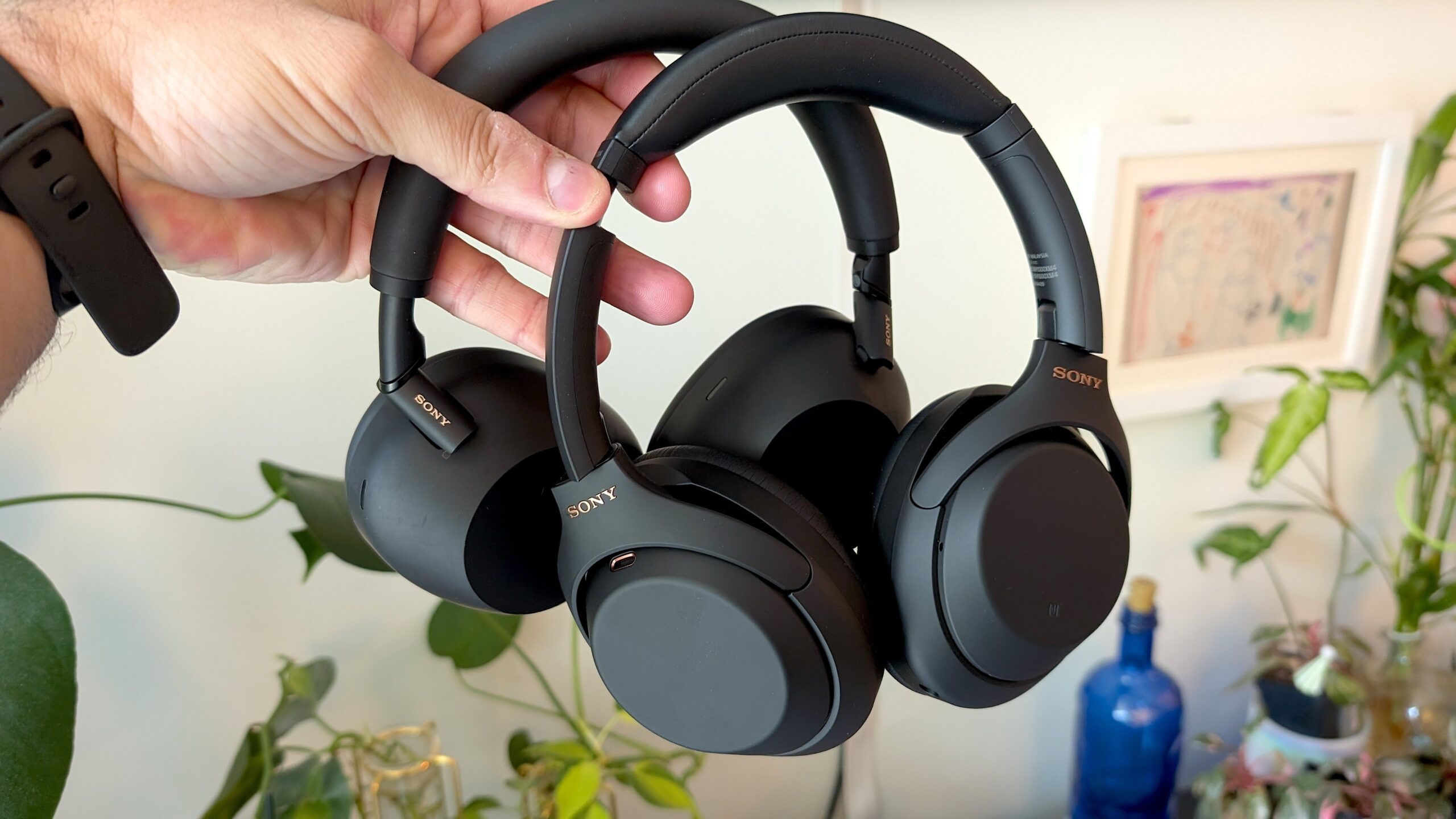 sony xm4 headphones next to new xm6 headphones