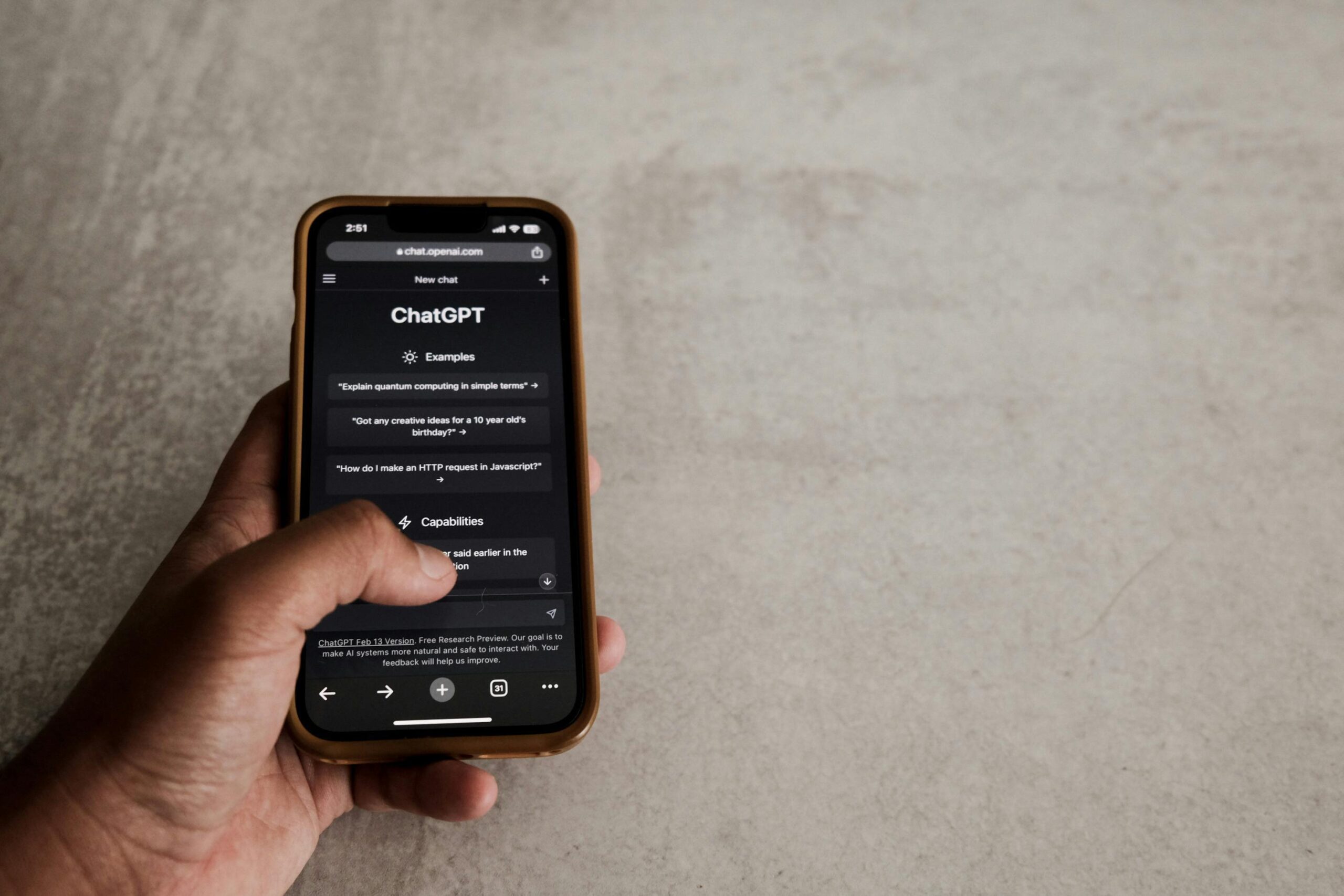 ChatGPT on phone