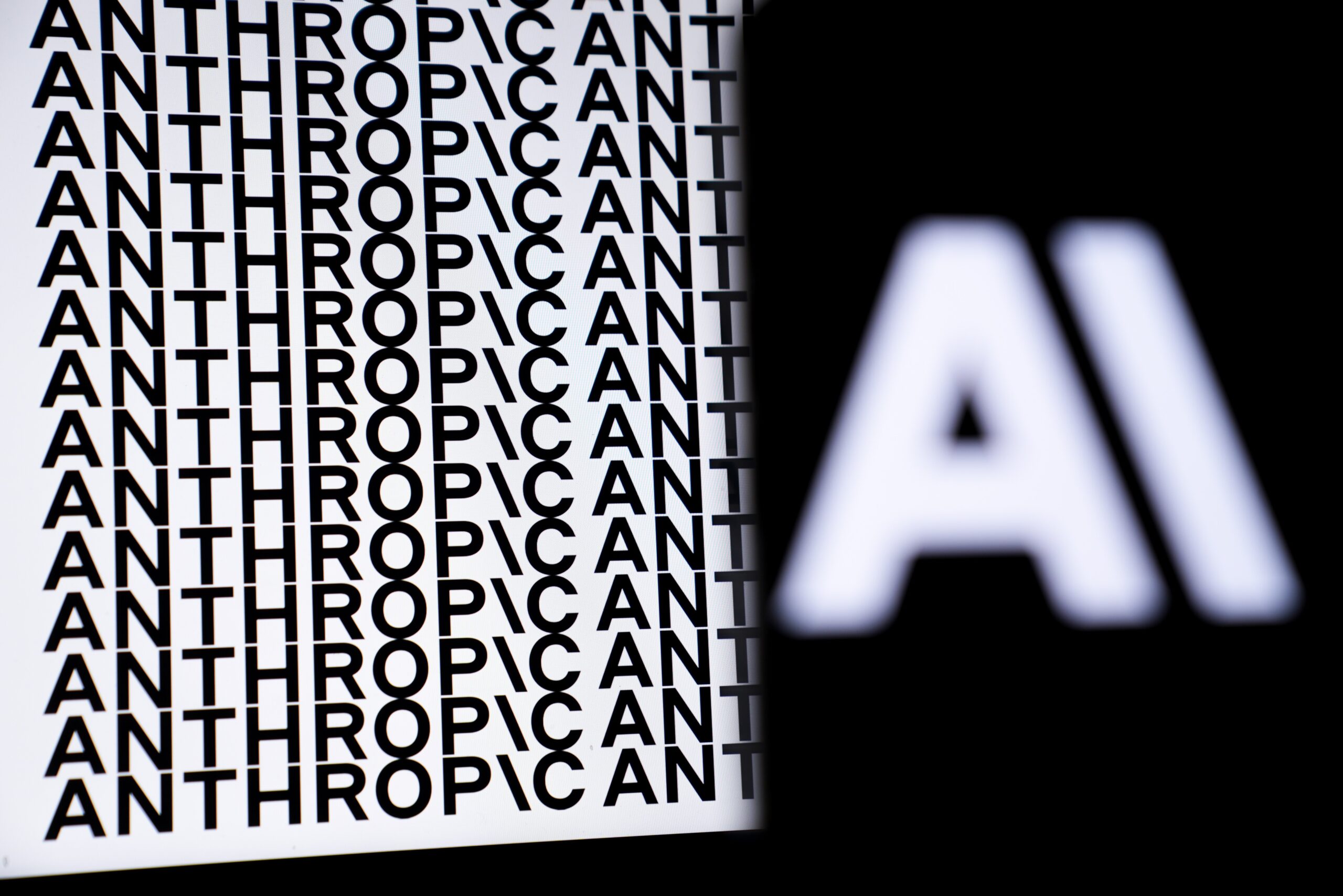 anthropic logo many times against a white background