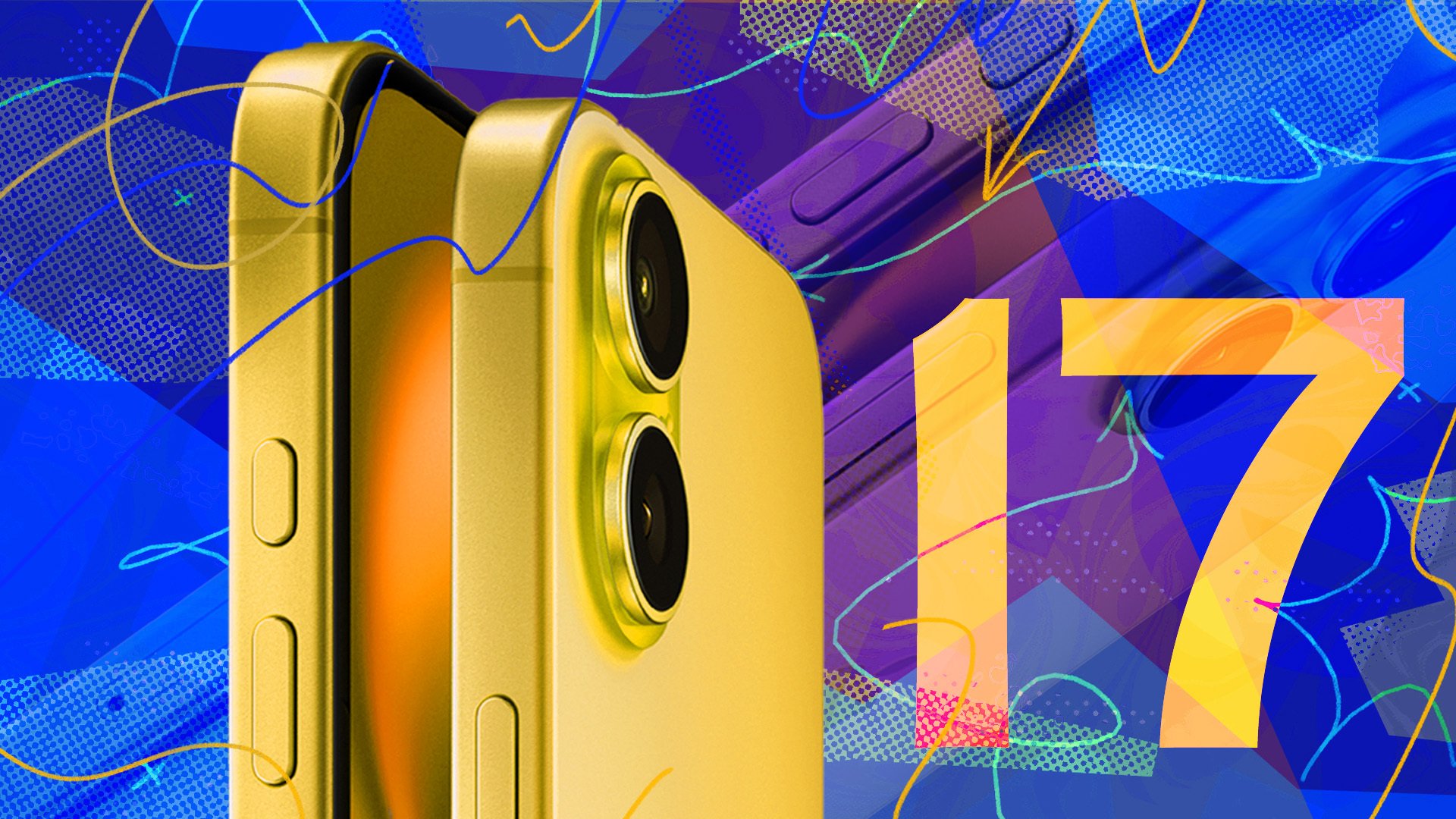 rumored iPhone 17 with colorful graphics