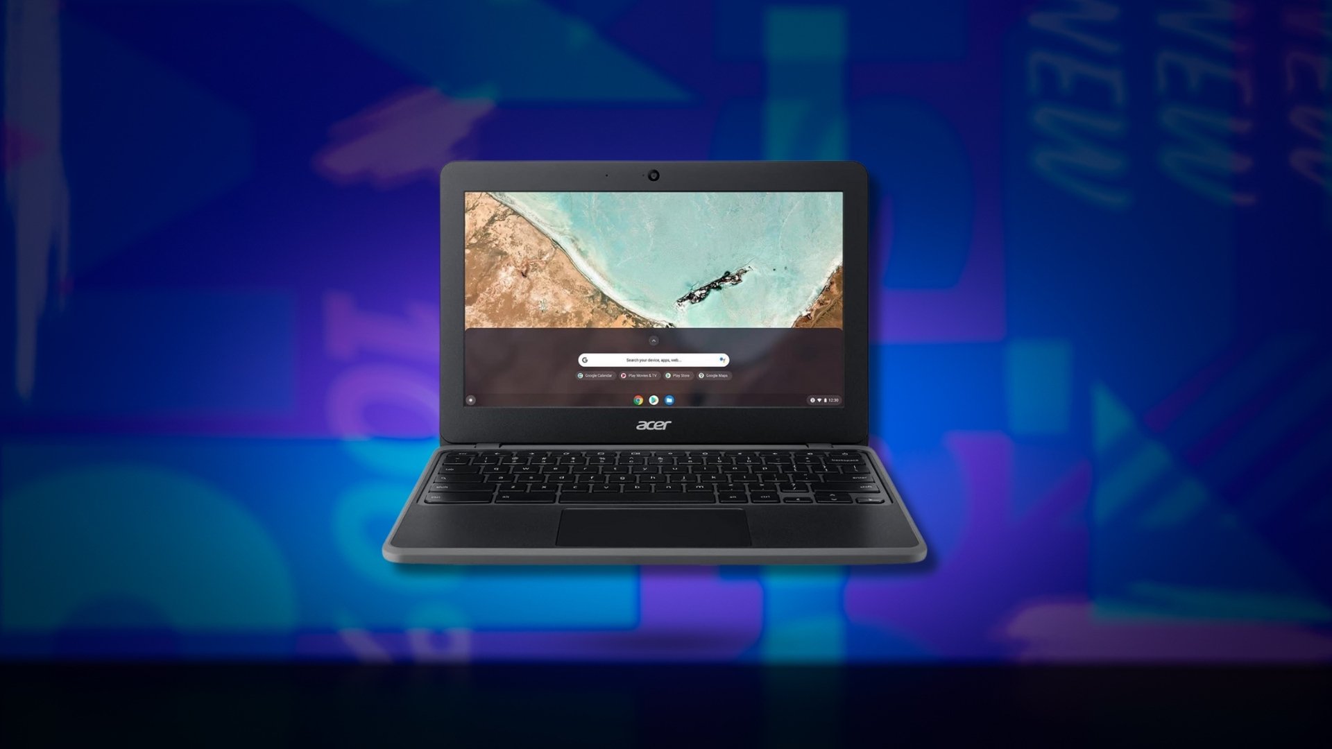 Chromebook 311 on blue background