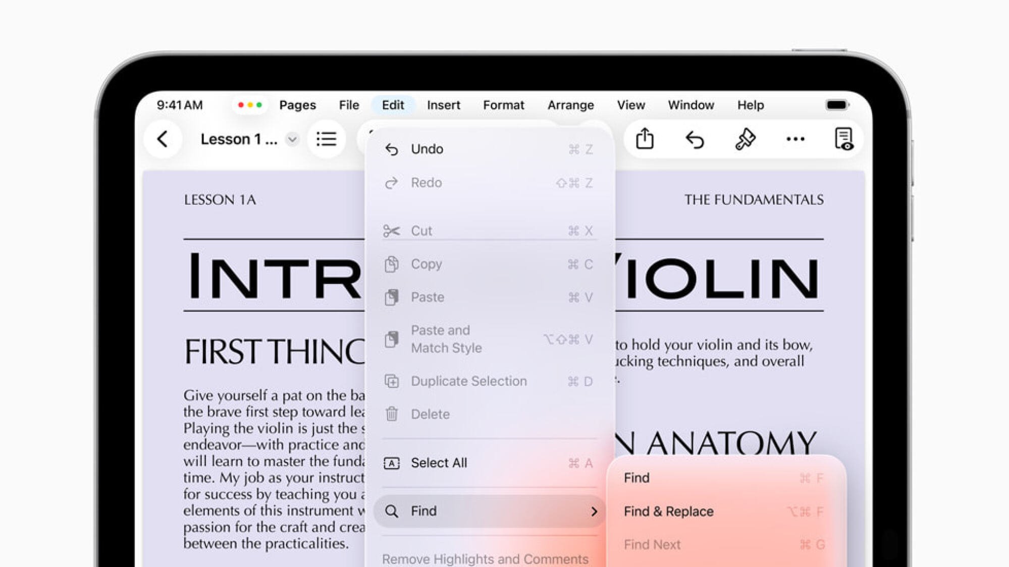the new app menu bar in ipados 26