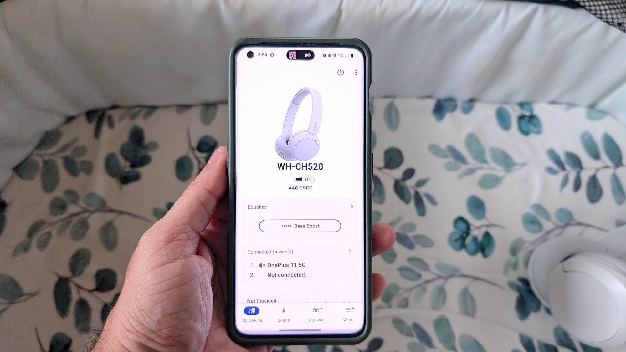 connecting the Sony WH-CH520 headphones