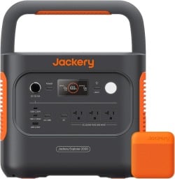 the Jackery Explorer 2000 v2 portable power station with 102W fast charger
