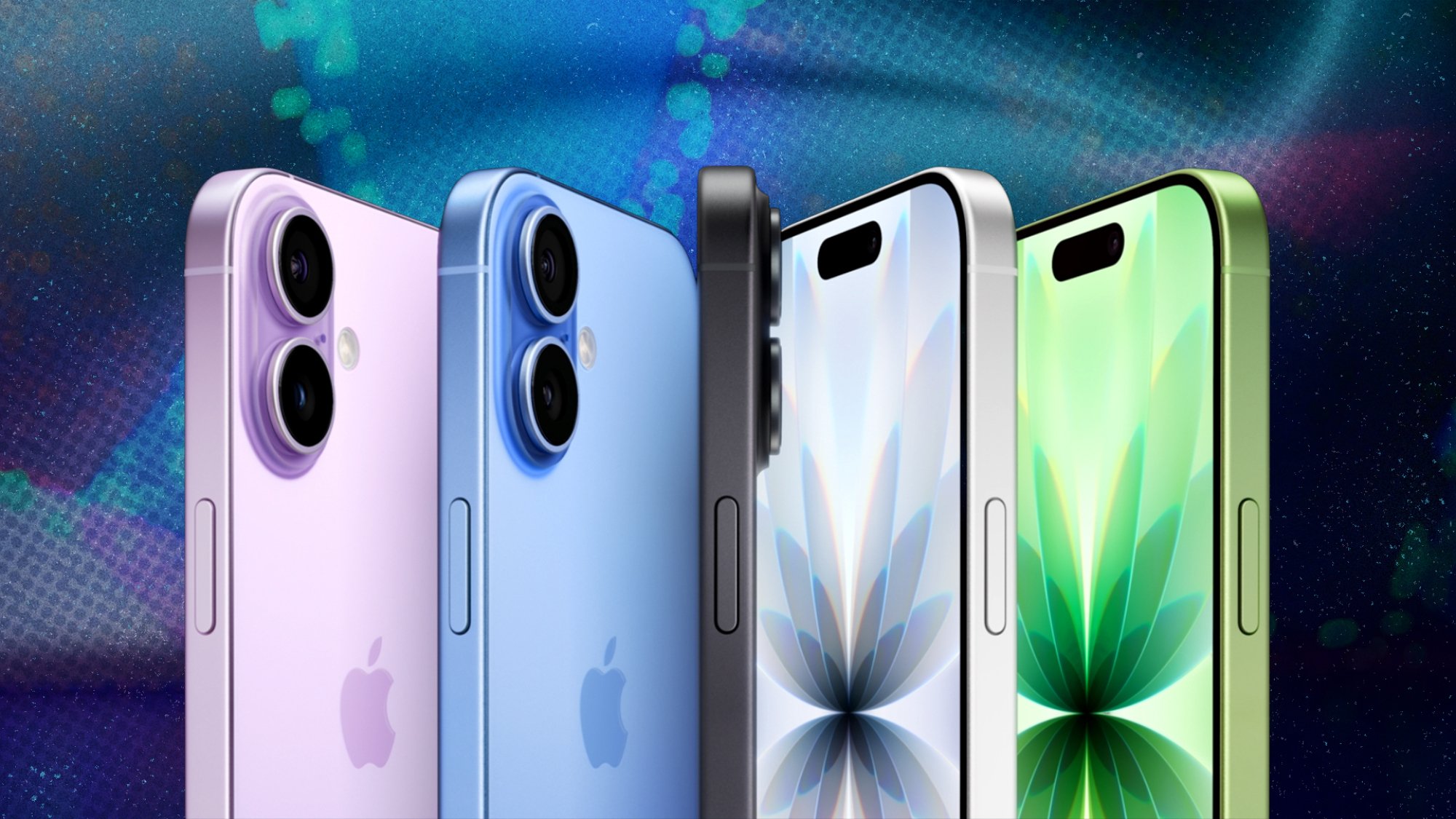 Various iPhone 17 models in different colors
