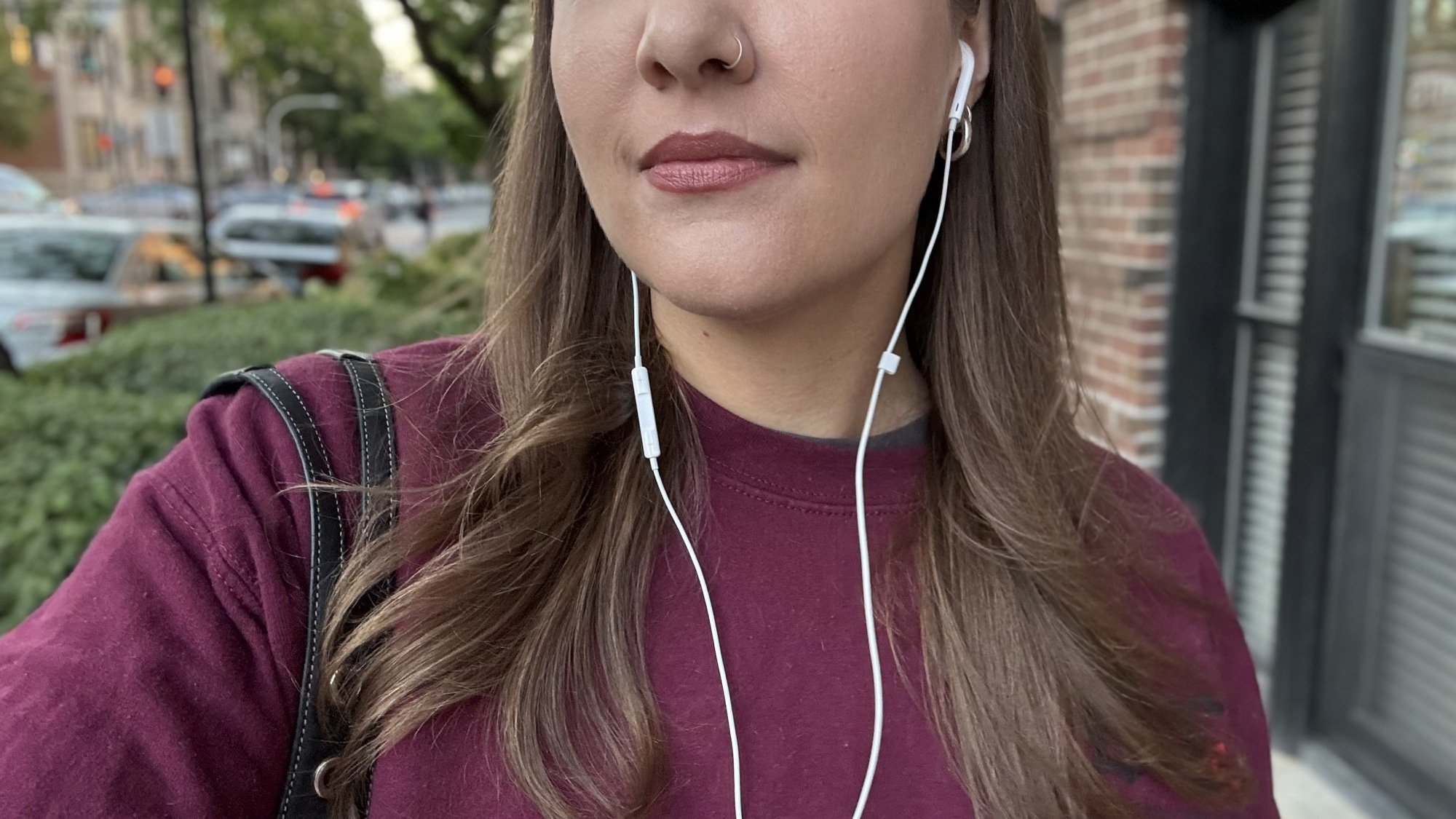 a selfie of the author wearing apple earpods