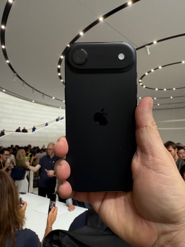iPhone Air on display at Apple Park after the iPhone launch event