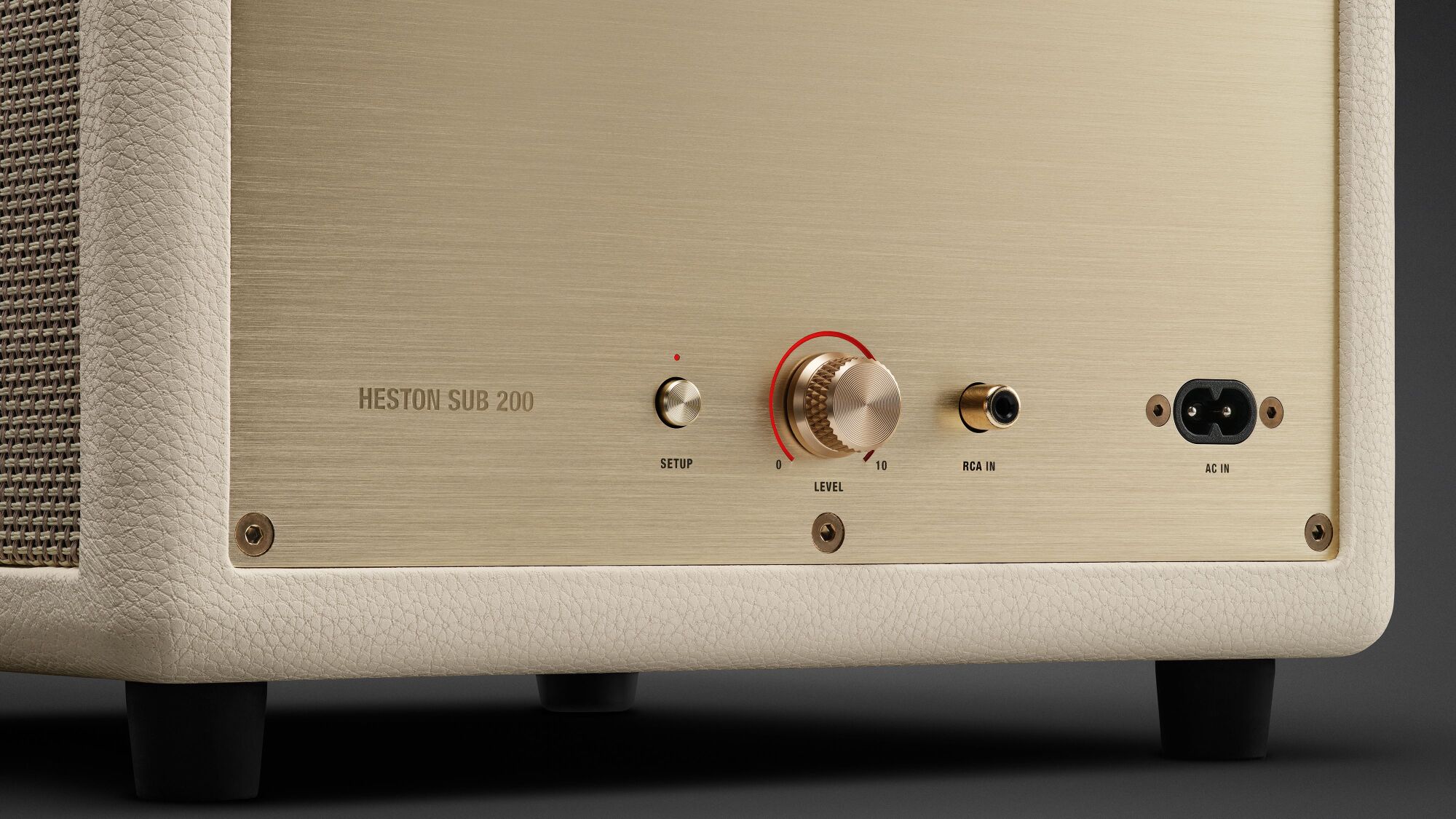 controls on Marshall Heston Sub 200 subwoofer