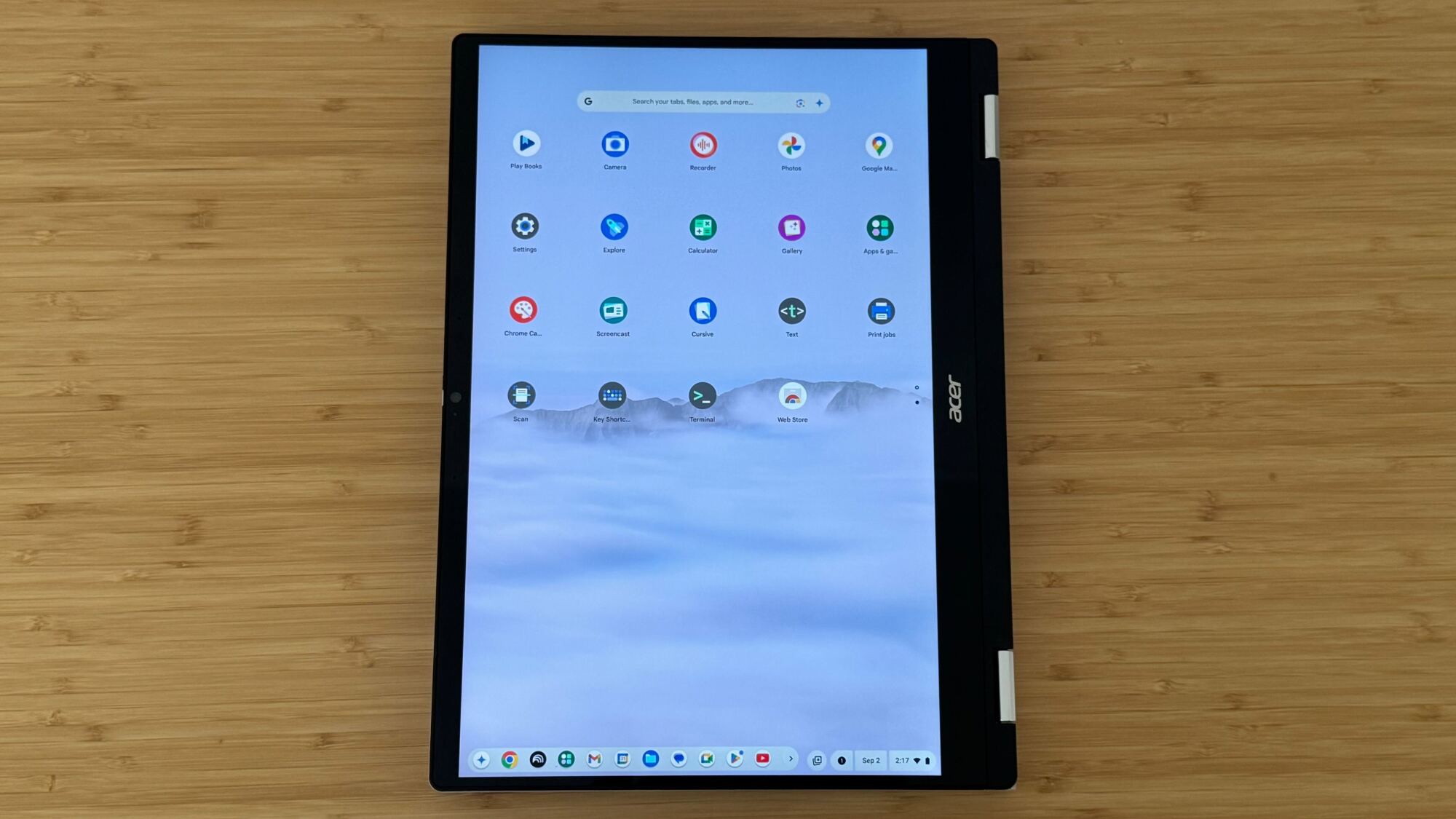 the 2025 acer chromebook plus spin 514 on a wooden desk