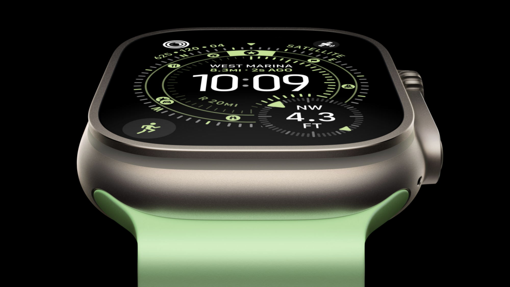 Close-up view of apple watch ultra 3
