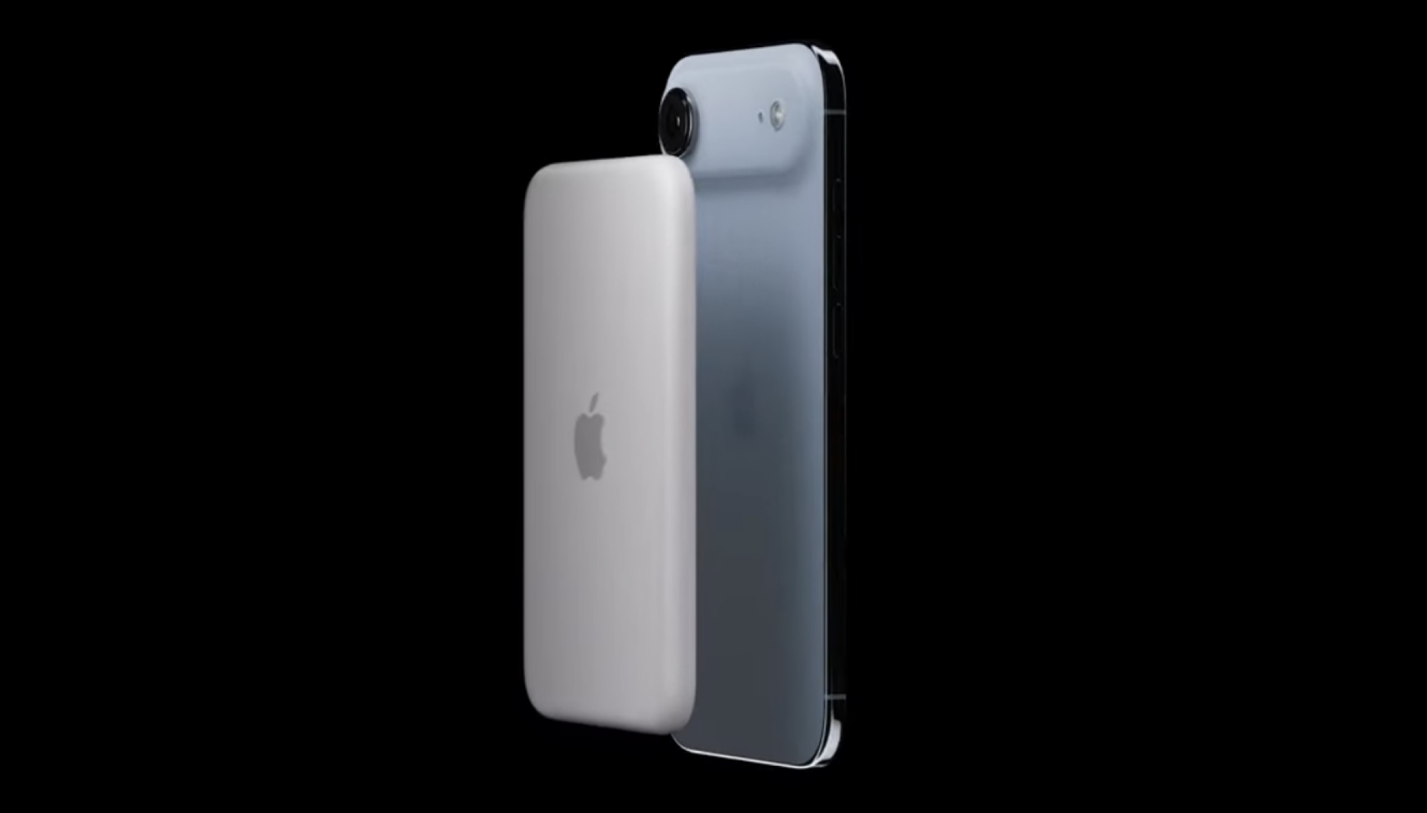 an apple battery pack attaching to an iphone air