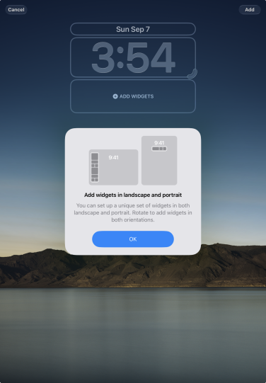 setting up the lock screen on ipados 26
