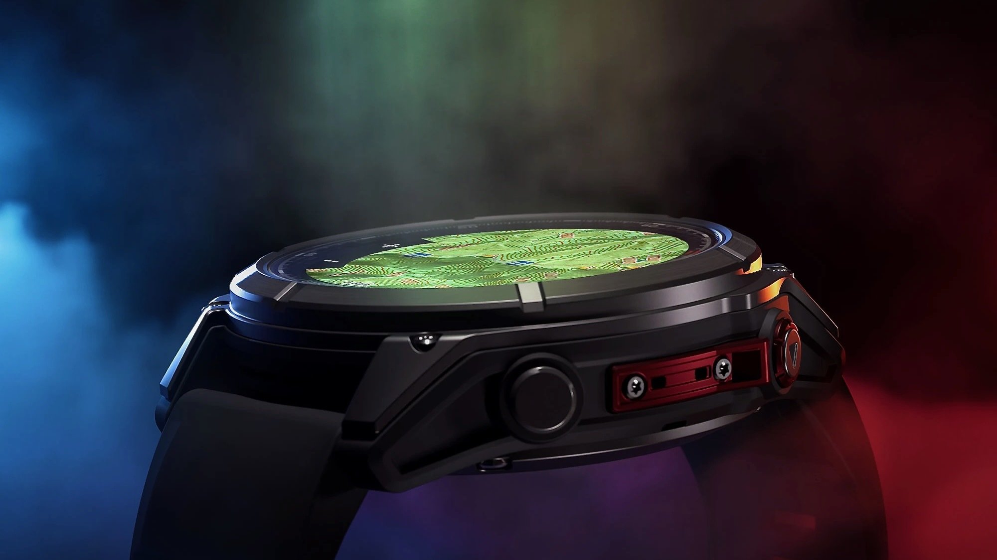 close-up of trail map on garmin fenix 8 pro
