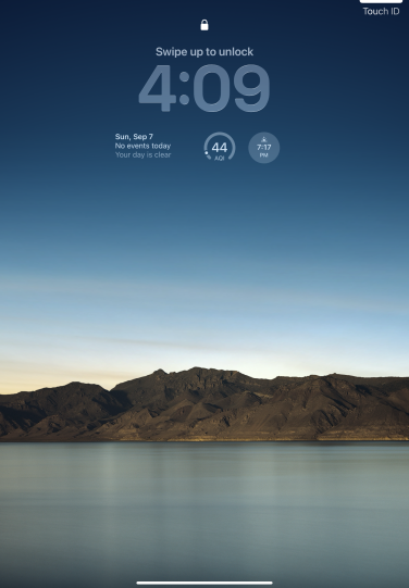the lock screen on ipados 26