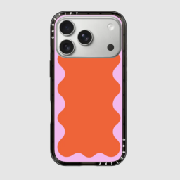 pink and orange wavy phone case