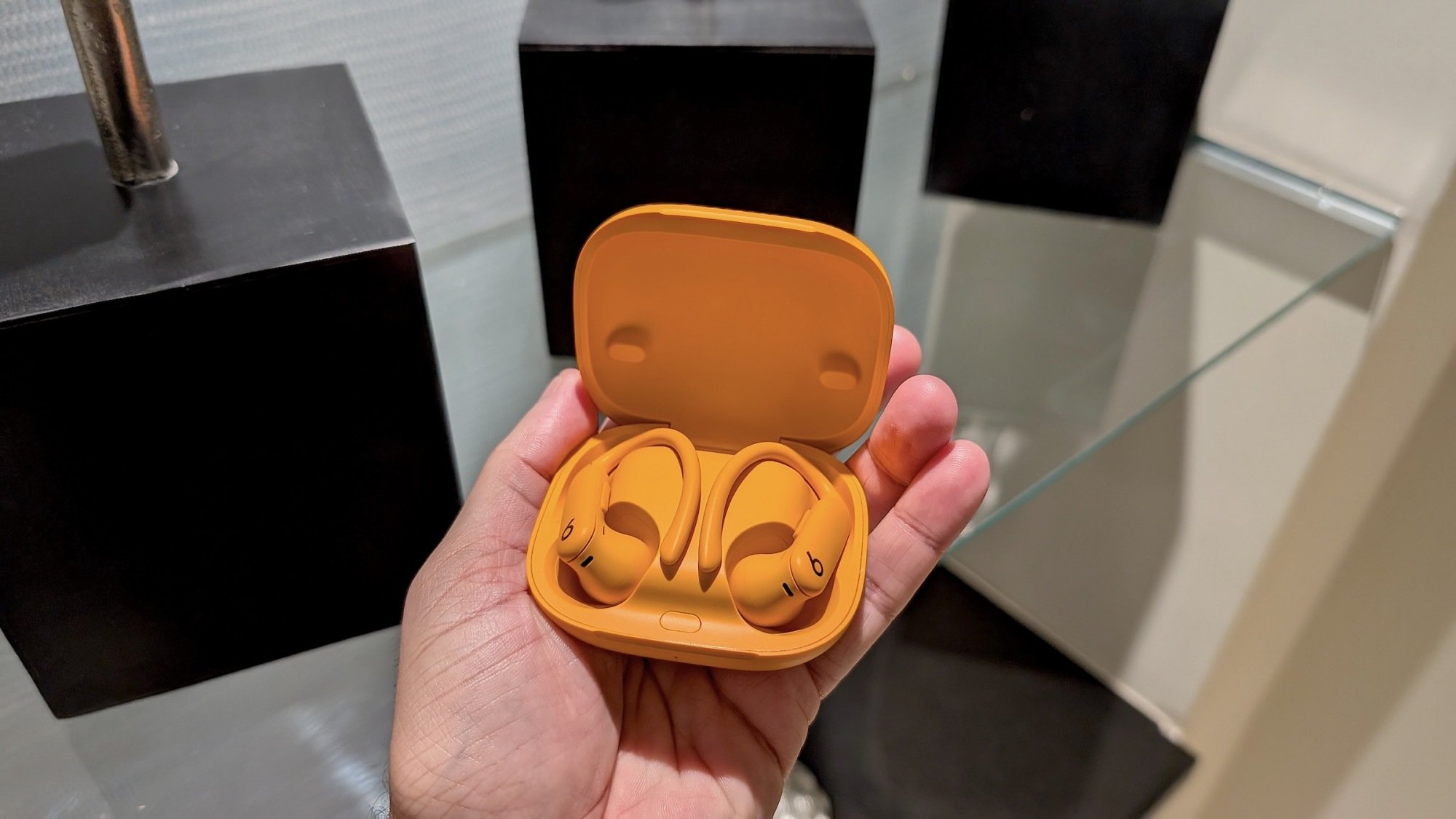 man holding beats powerbeats pro 2 charging case