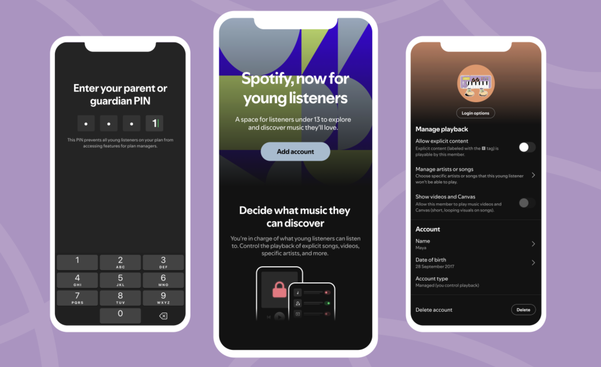 Spotify managed accounts