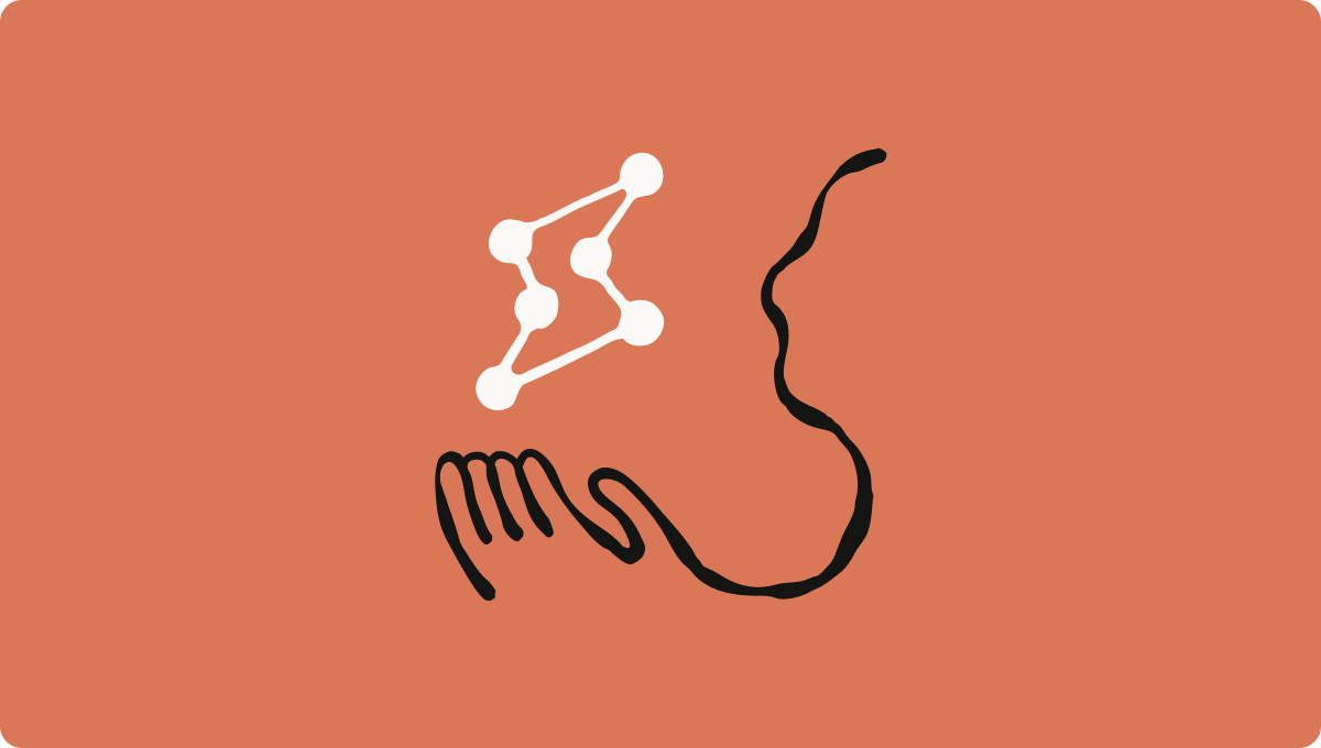 hand-drawn illustration of a person reaching for the stars, sort of like a cave drawing