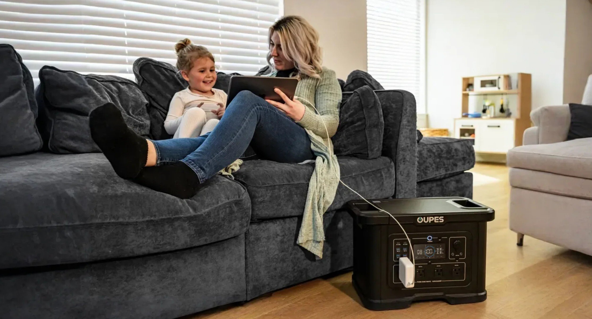 the oupes exodus 2400 on a living room floor 