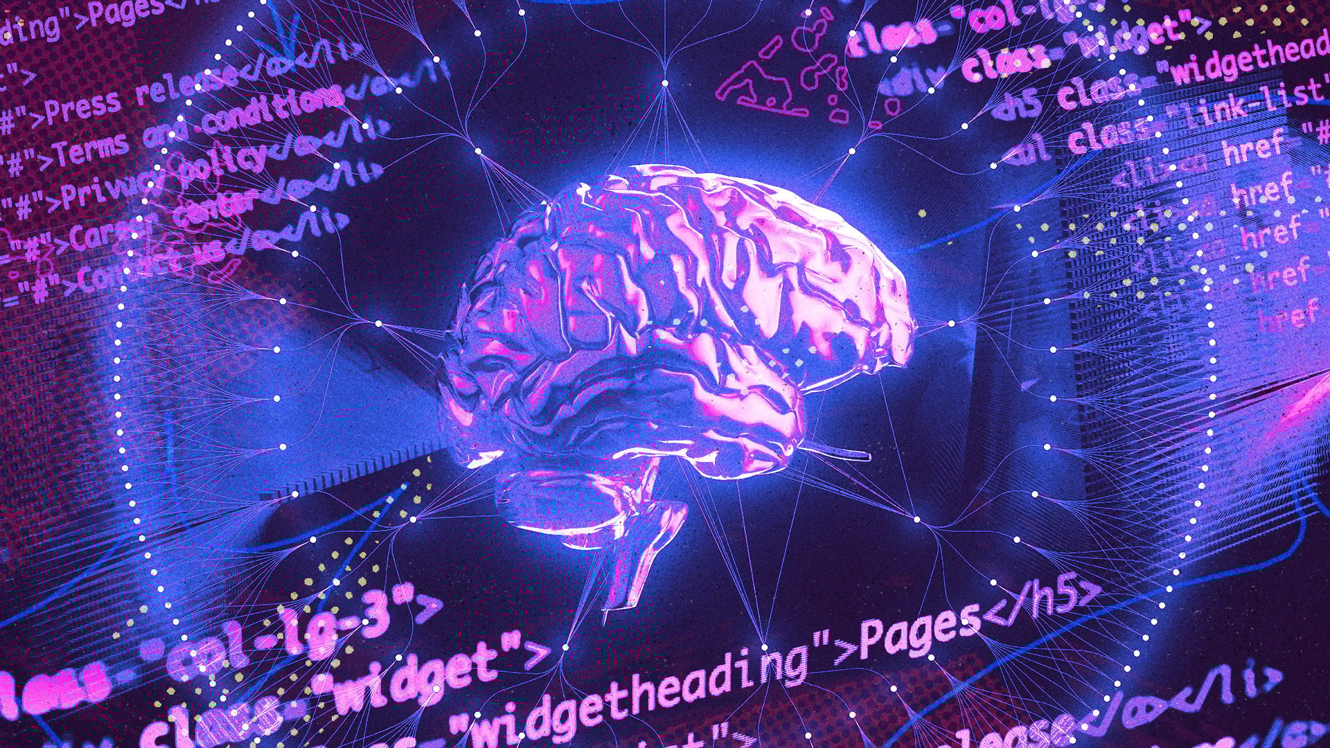 An illustrated image of a brain.