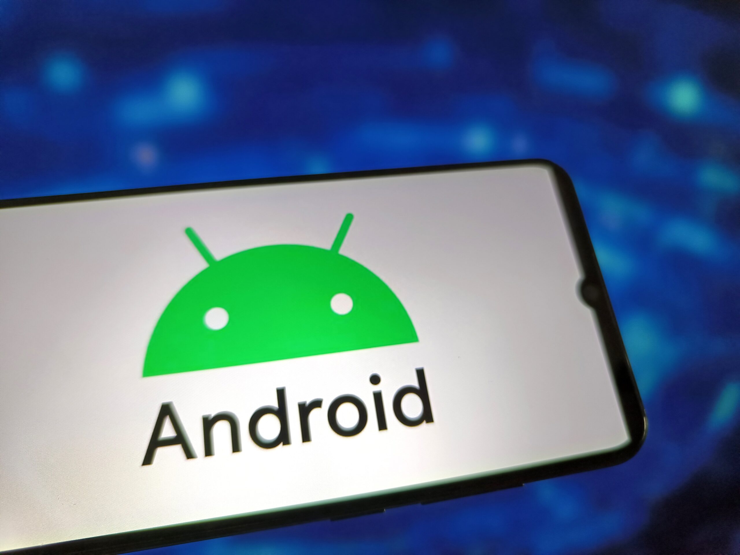 Android logo on Android device