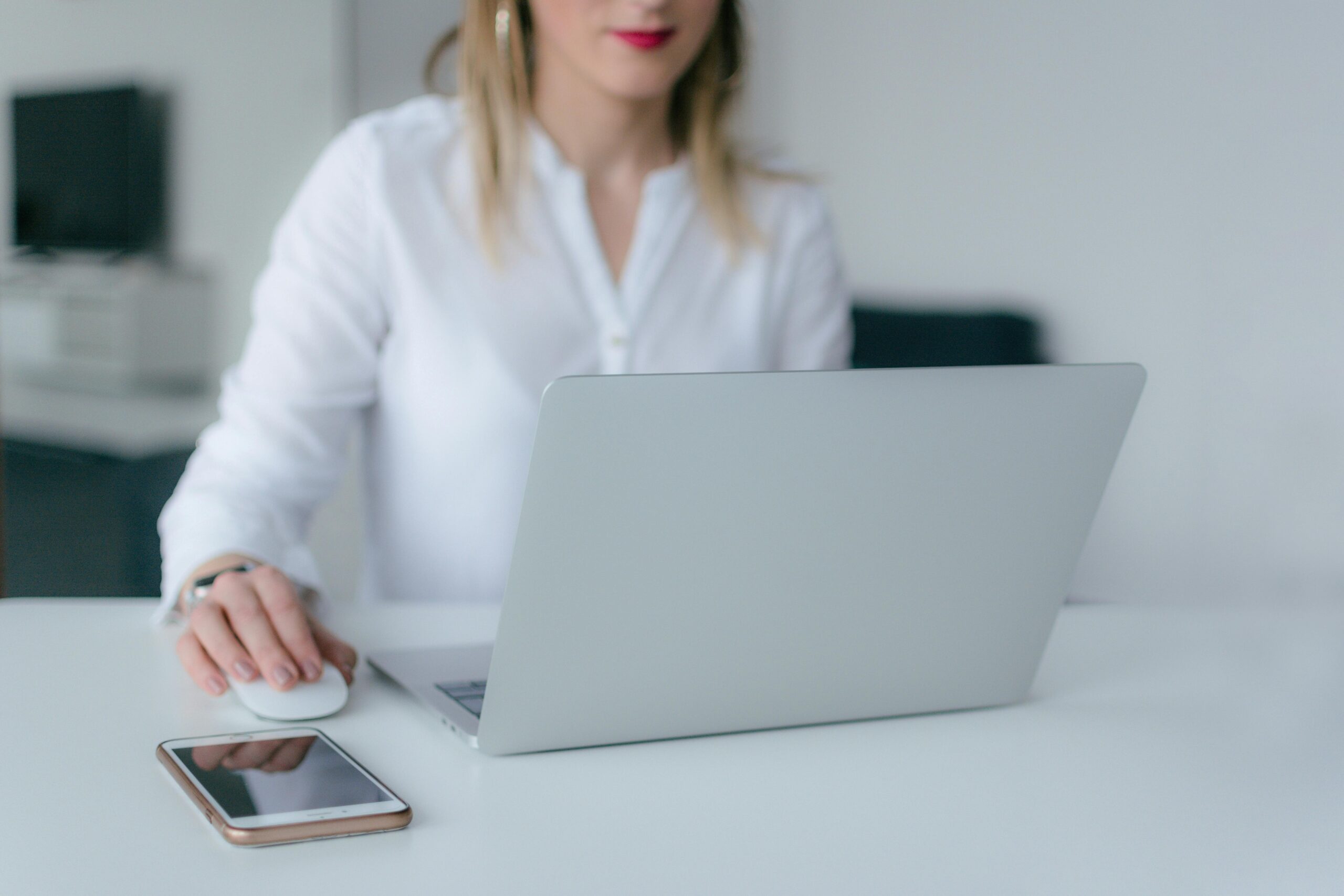 Woman  using laptop