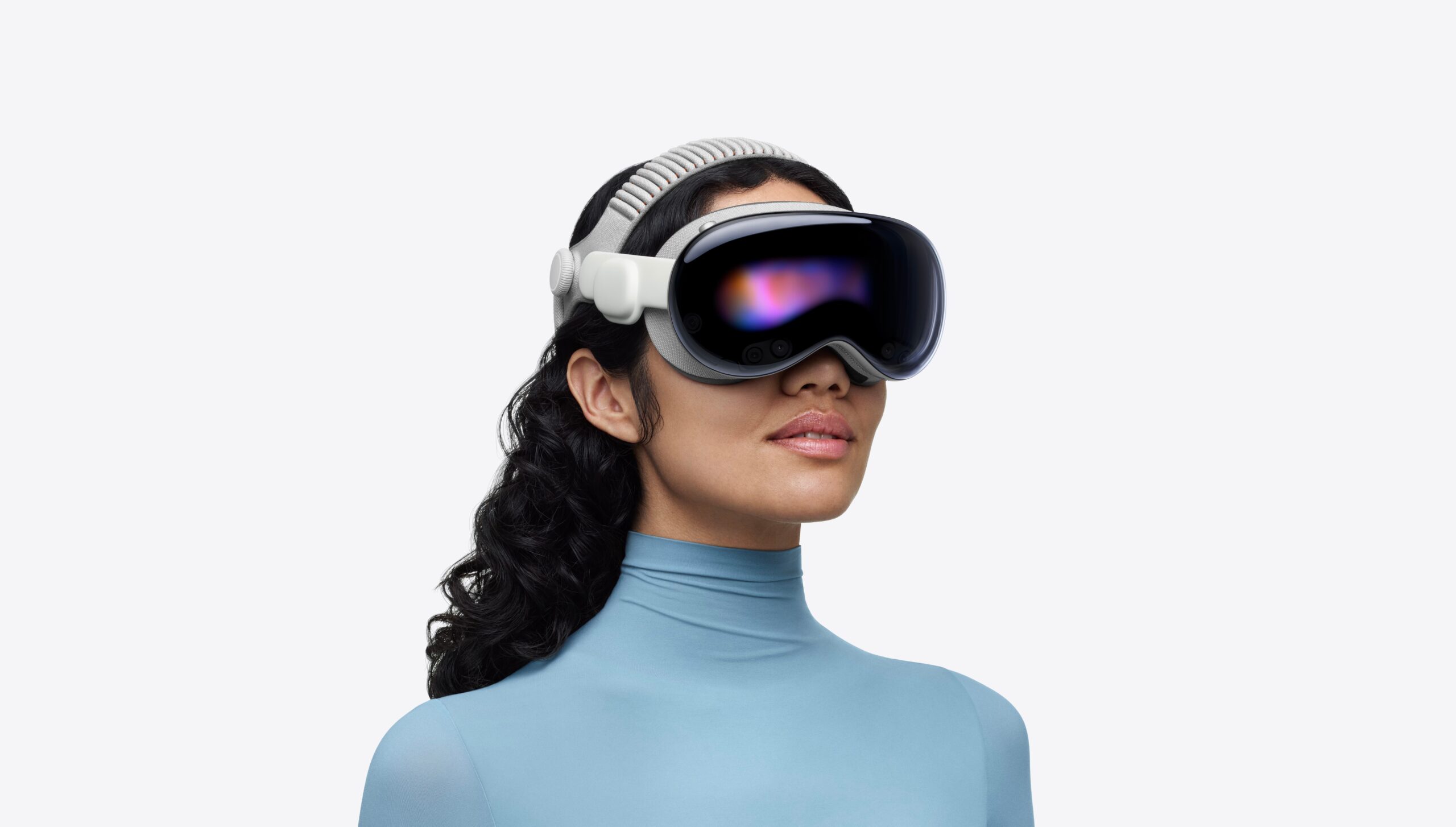 a person wears the new apple vision pro