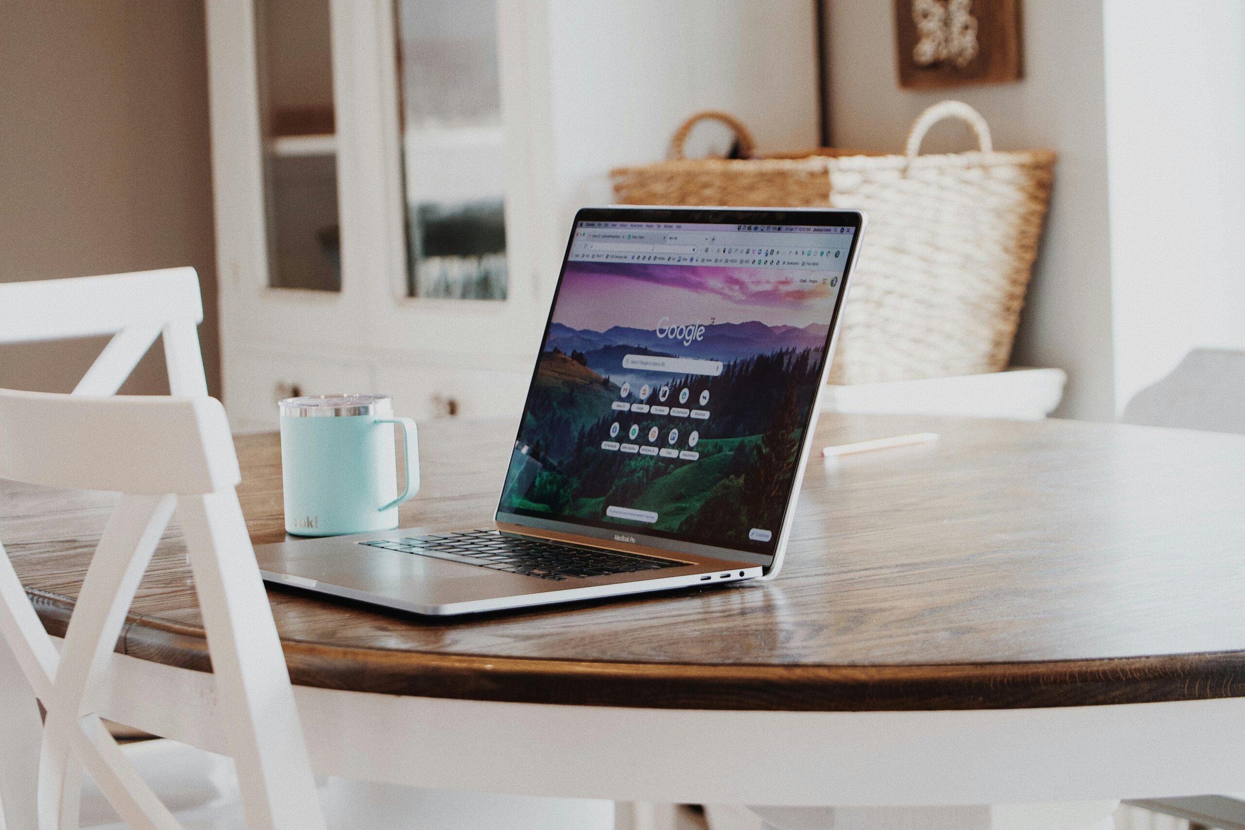 macBook on desk