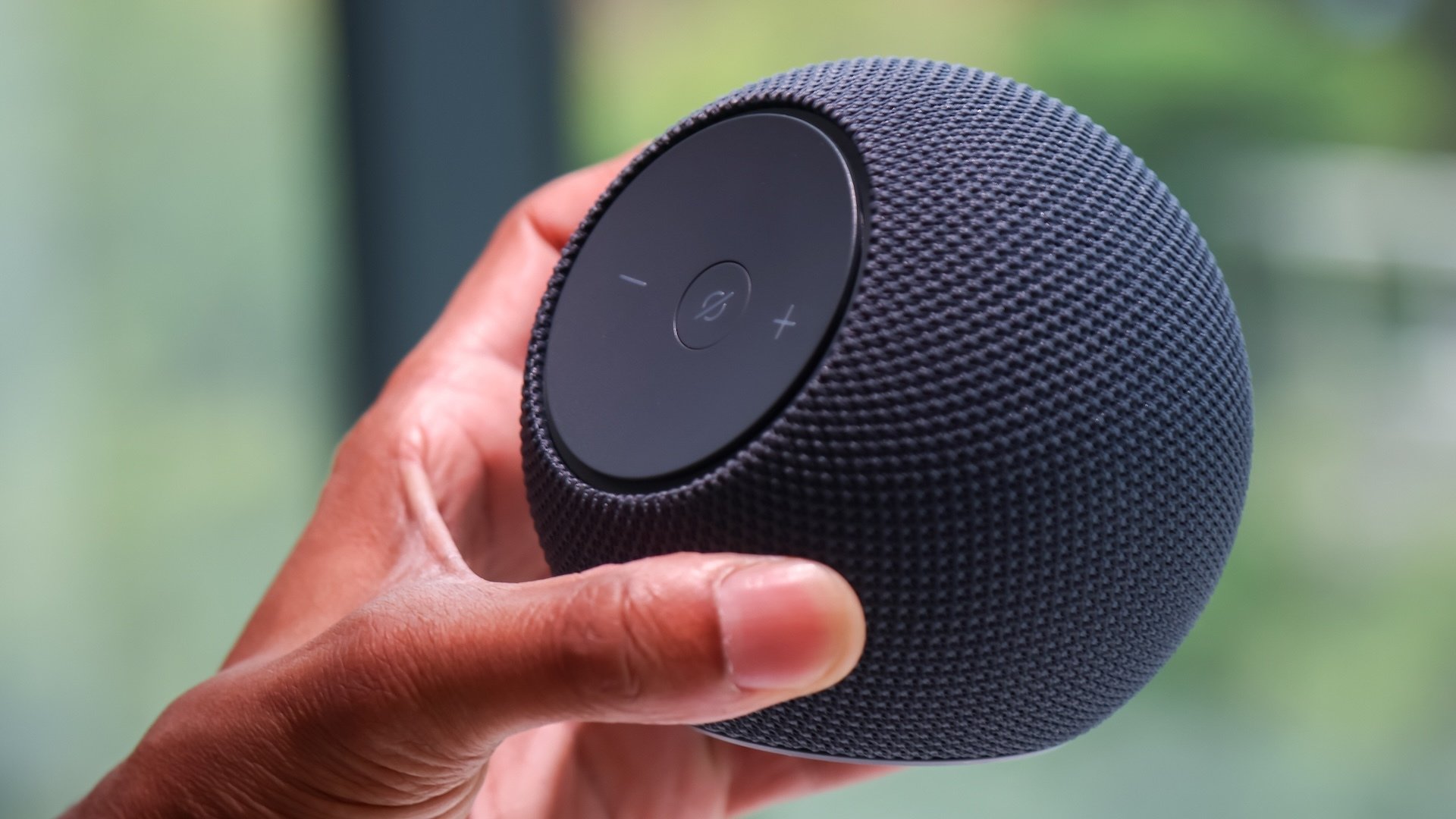 The Echo Dot Max smart speaker during Amazon's product event.