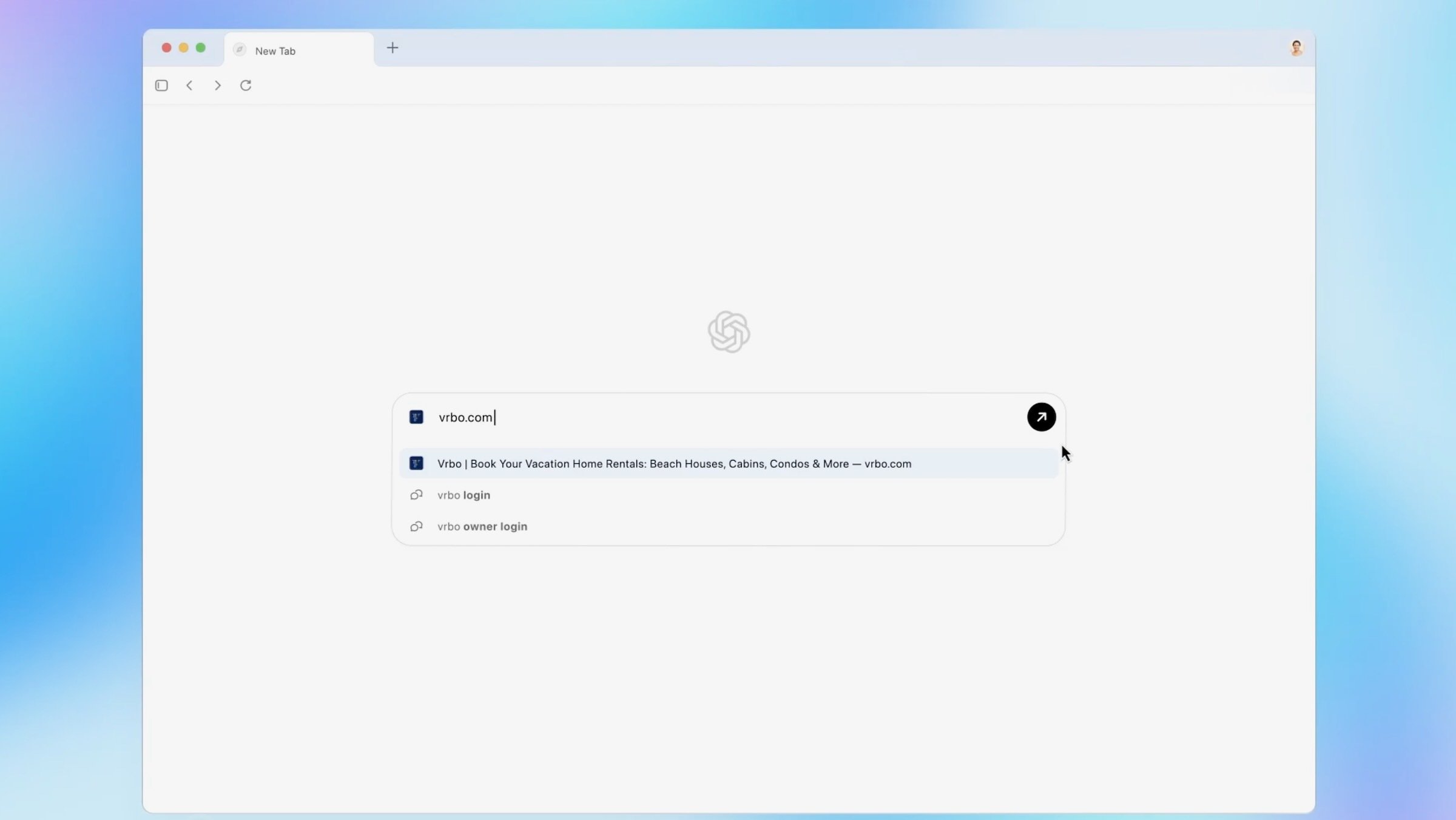 screenshot of openAI chatgpt atlas browser