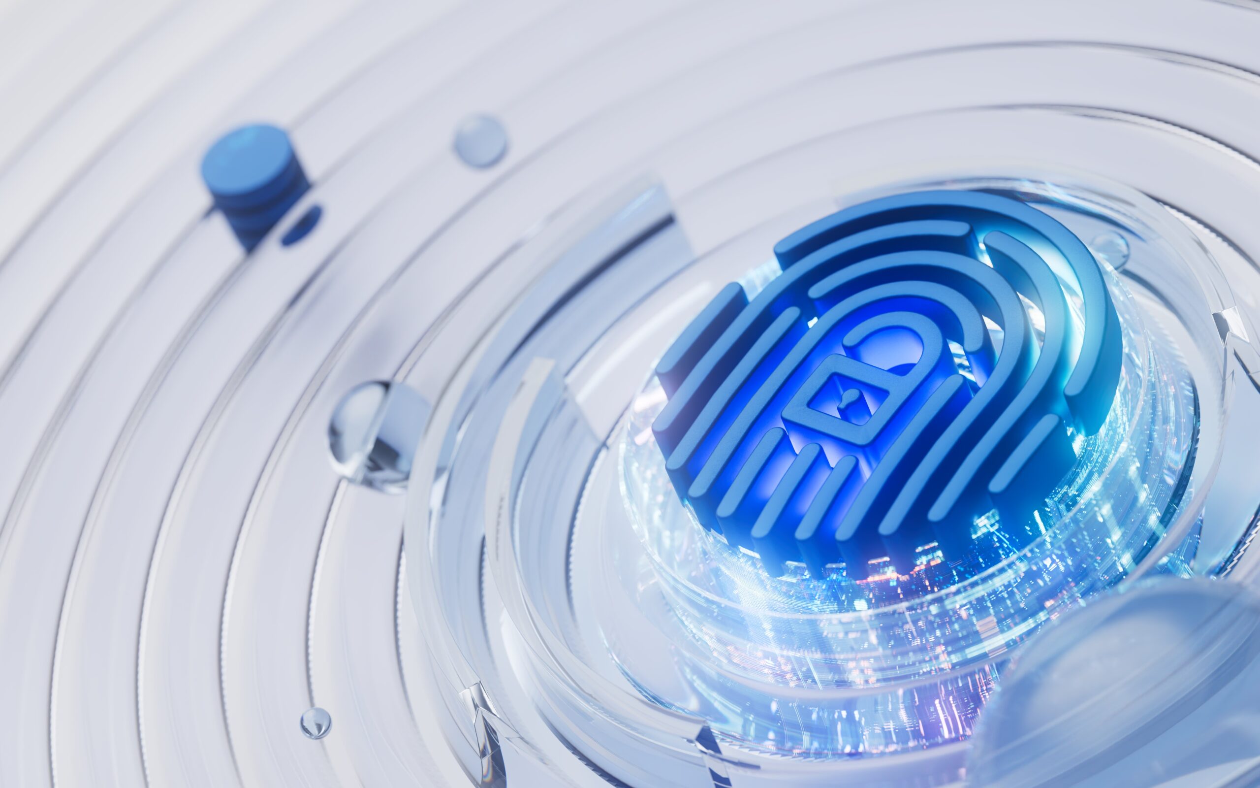 a fingerprint, digital lock illustration