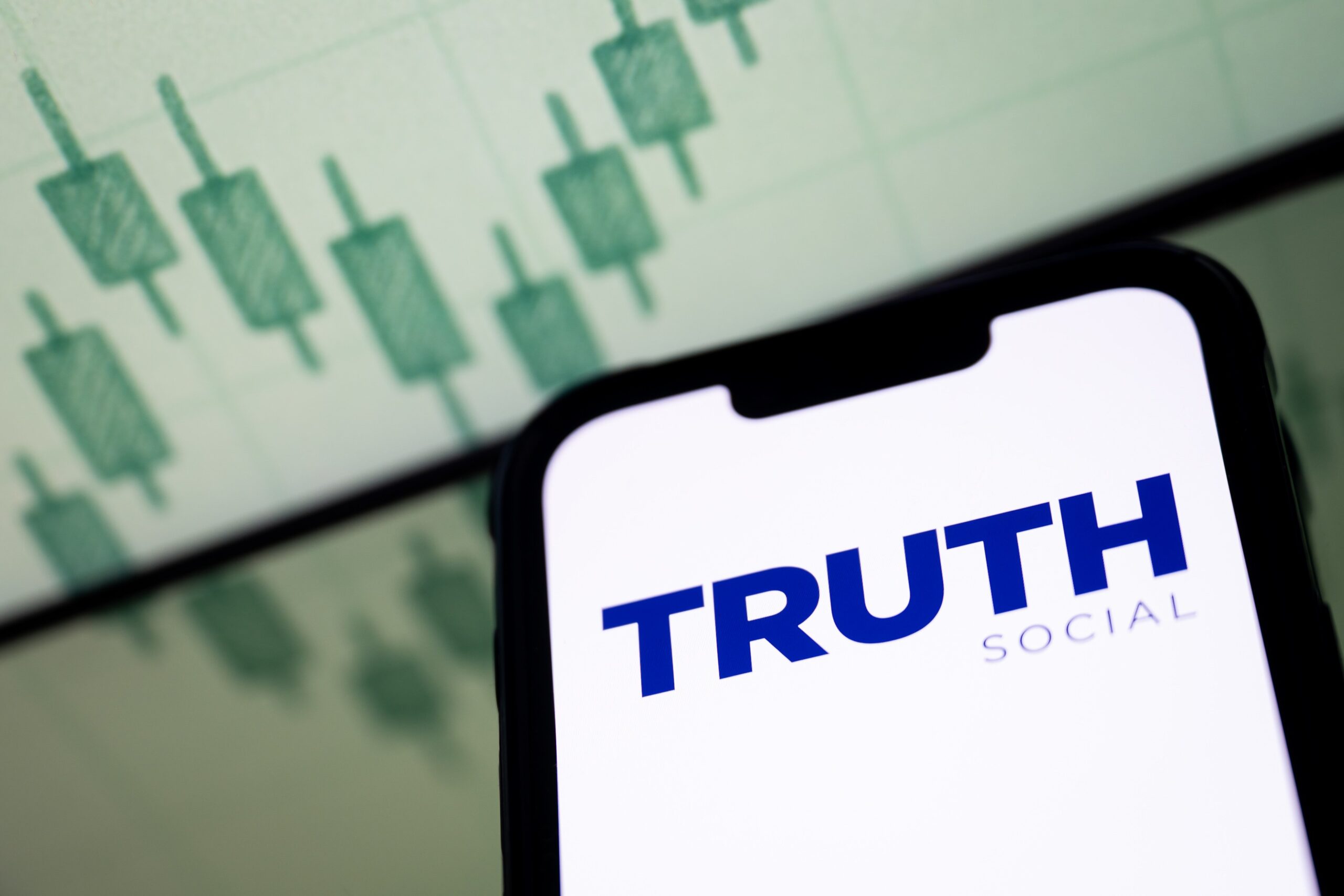 Truth Social logo on mobile device