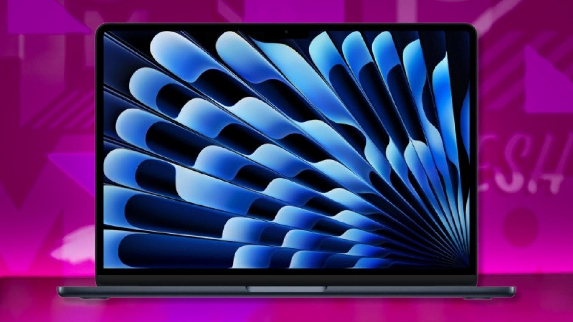 The Apple 2025 MacBook Air 13-inch Laptop with M4 chip on a purple background