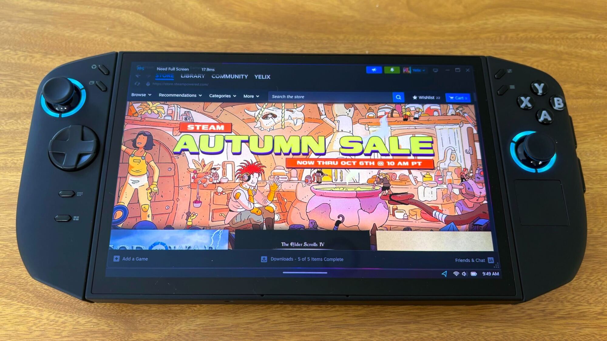 Lenovo Legion Go 2 on a wooden surface