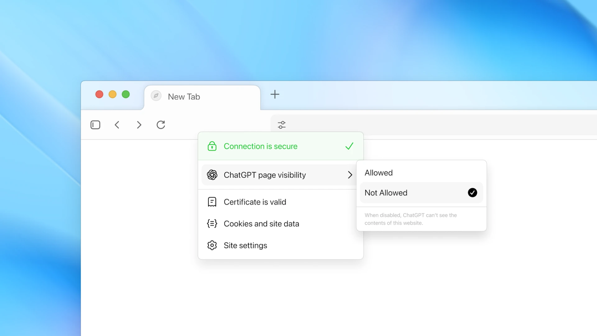 privacy settings in chatgpt atlas