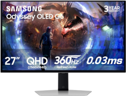 the 27-inch Samsung Odyssey G6 OLED gaming monitor