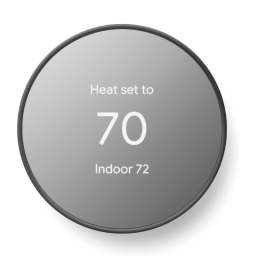 Google Nest Thermostat on white background