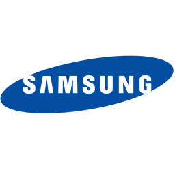 Samsung logo on white background
